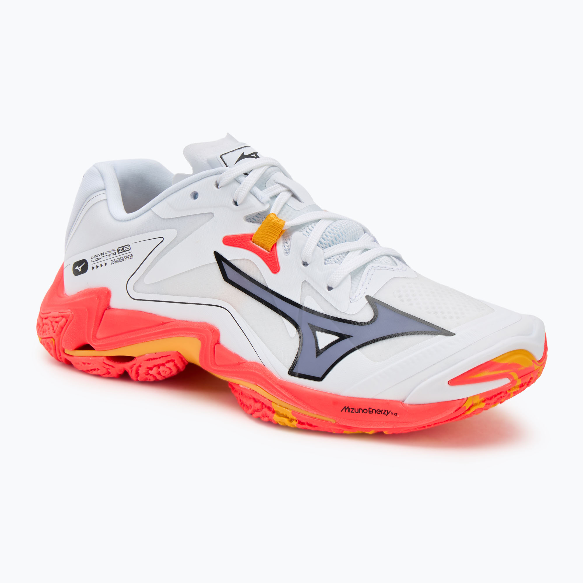 Buty do siatkówki Mizuno Wave Lightning Z8 white/fiery coral 2/citrus 