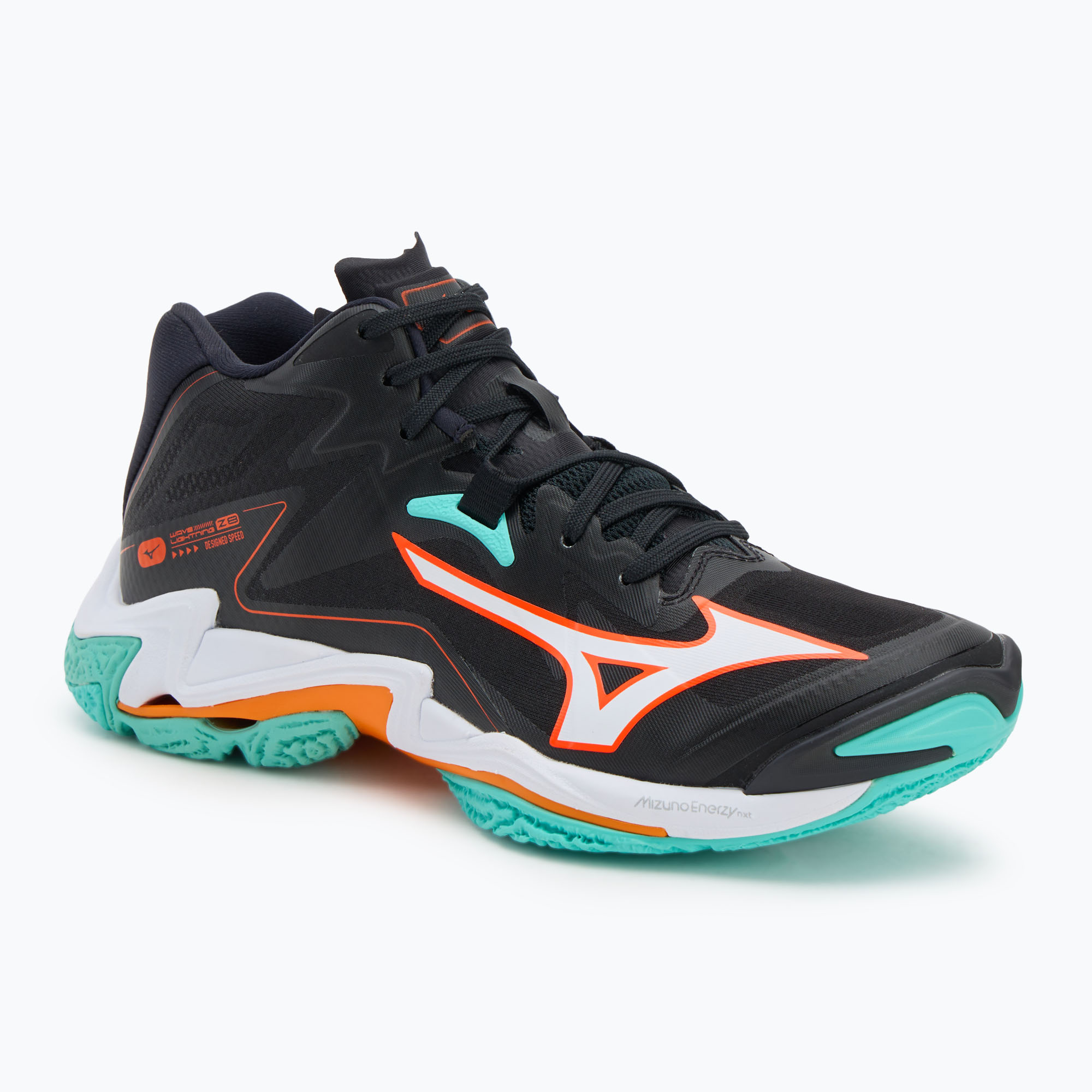 Buty do siatkówki Mizuno Wave Lightning Z8 Mid black/tangelo/ice green