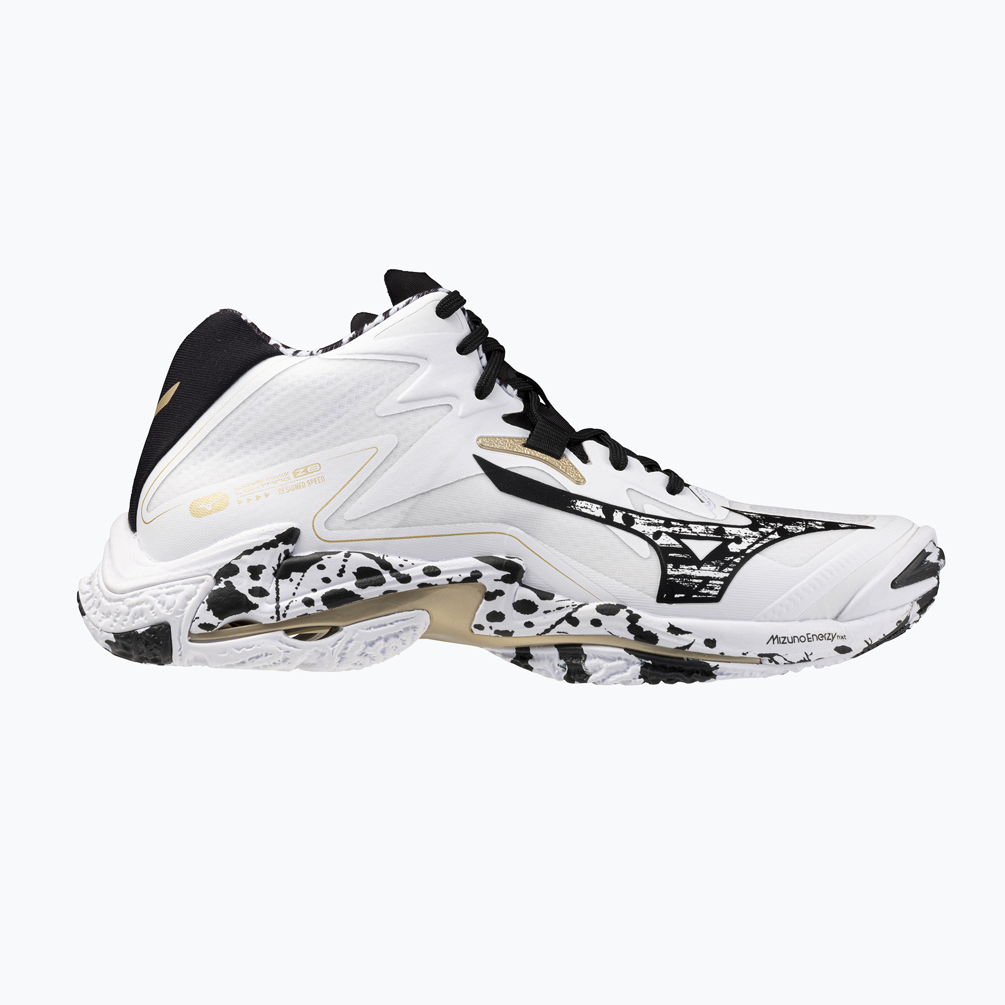Buty do siatkówki Mizuno Wave Lightning Z8 Mid white/black/ge gold 