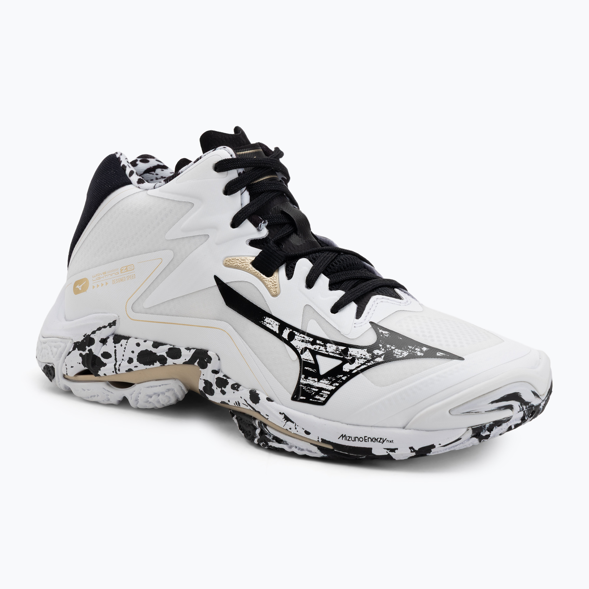 Buty do siatkówki Mizuno Wave Lightning Z8 Mid white/black/ge gold 