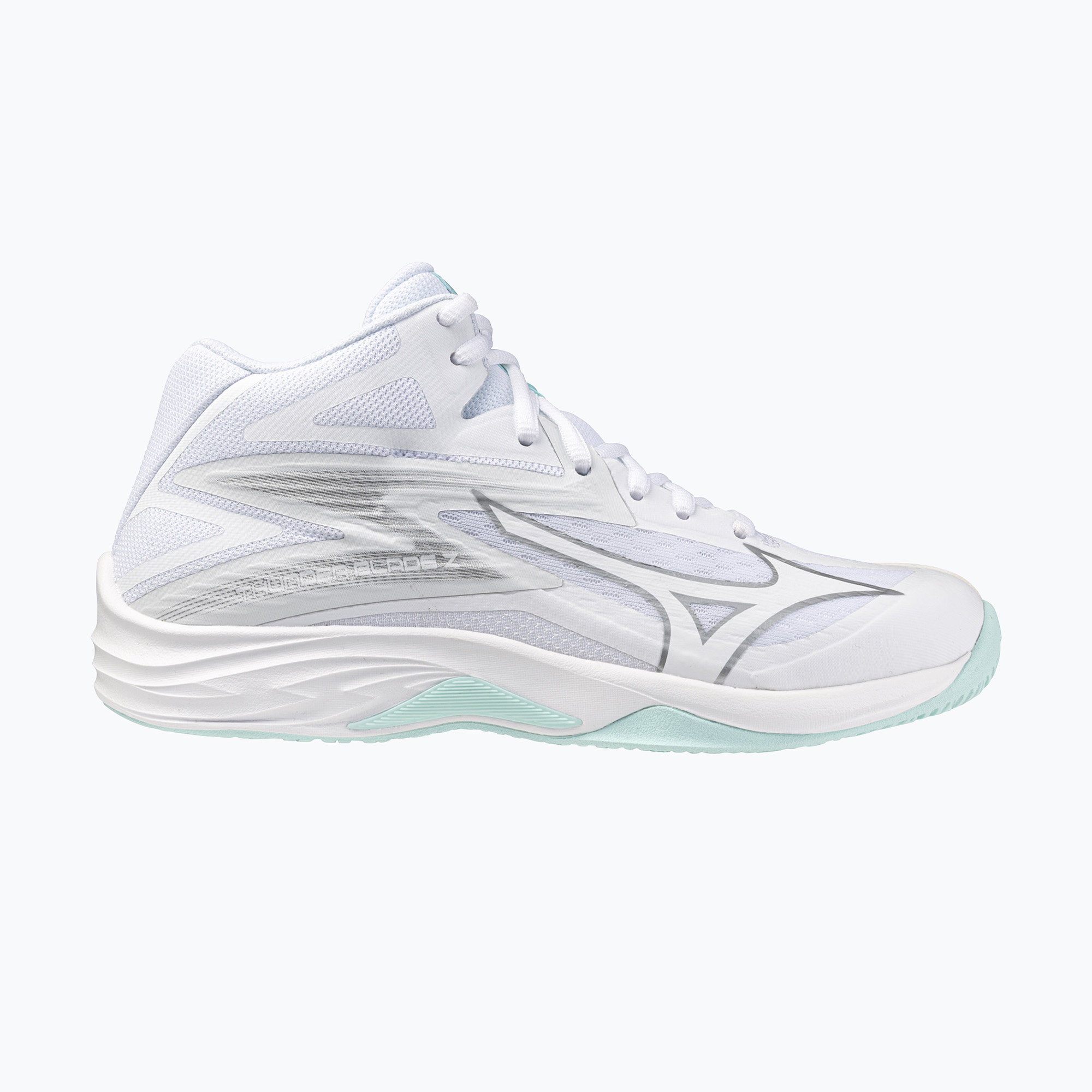 Buty do siatkówki damskie Mizuno Thunder Blade Z Mid white/blue tint 