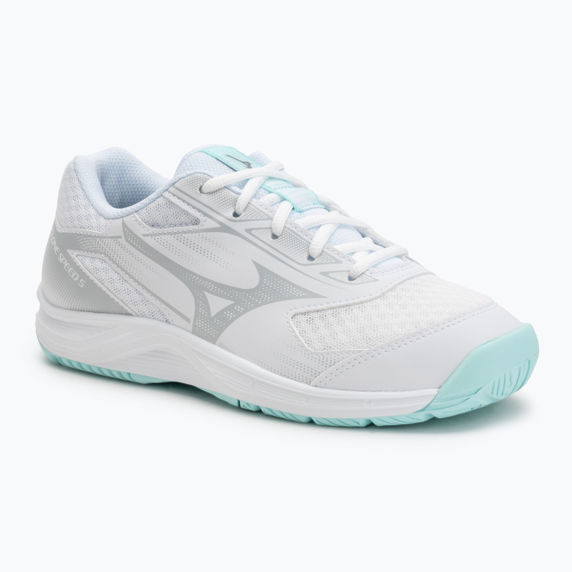 Buty do siatkówki damskie Mizuno Cyclone Speed 5 white/blue tint 