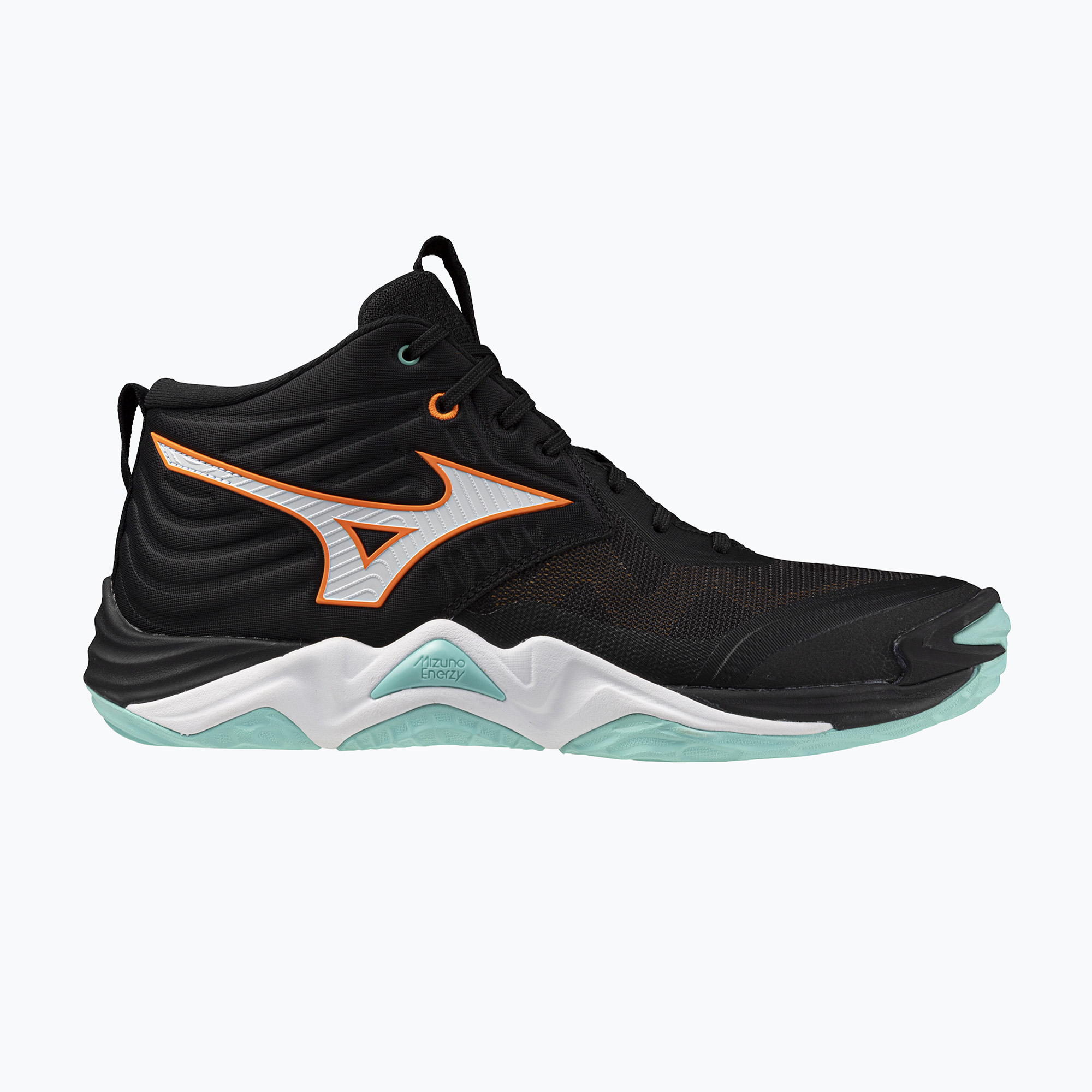 Buty do siatkówki Mizuno Wave Momentum Elite Mid black/tangelo/ice green 