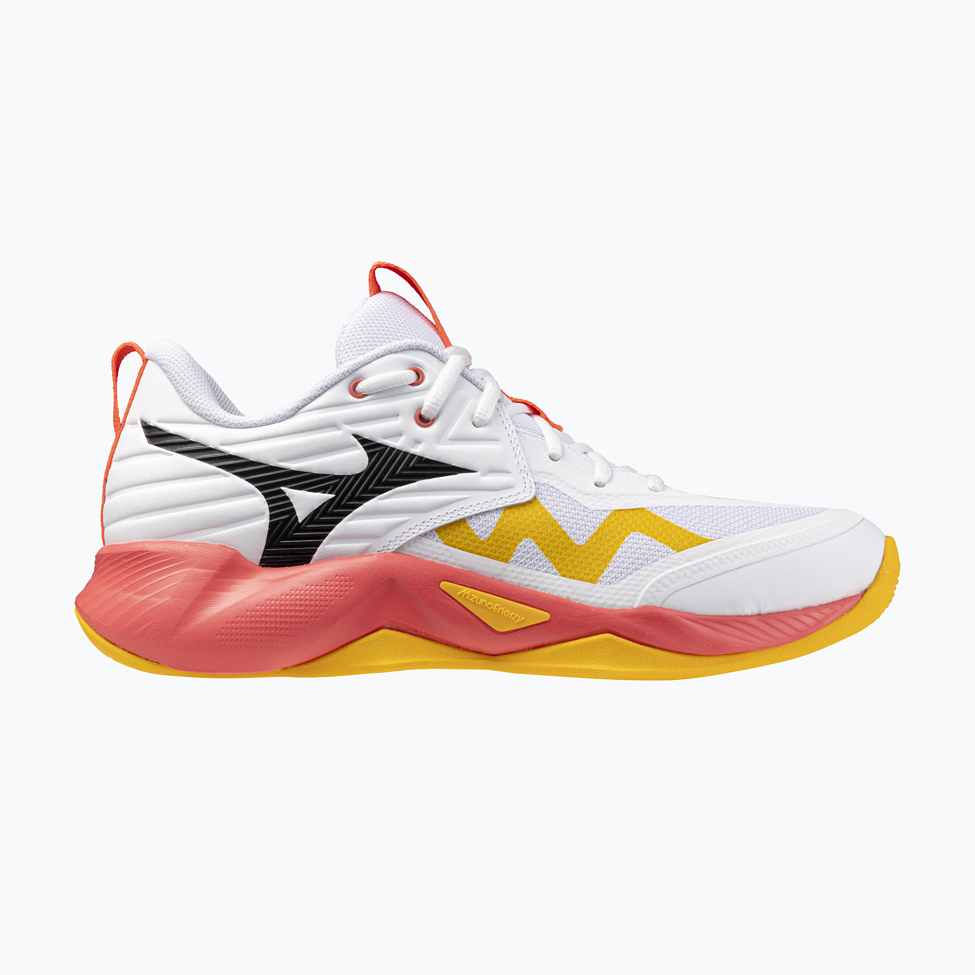 Buty do siatkówki Mizuno Wave Momentum Pro white/fiery coral 2/citrus 