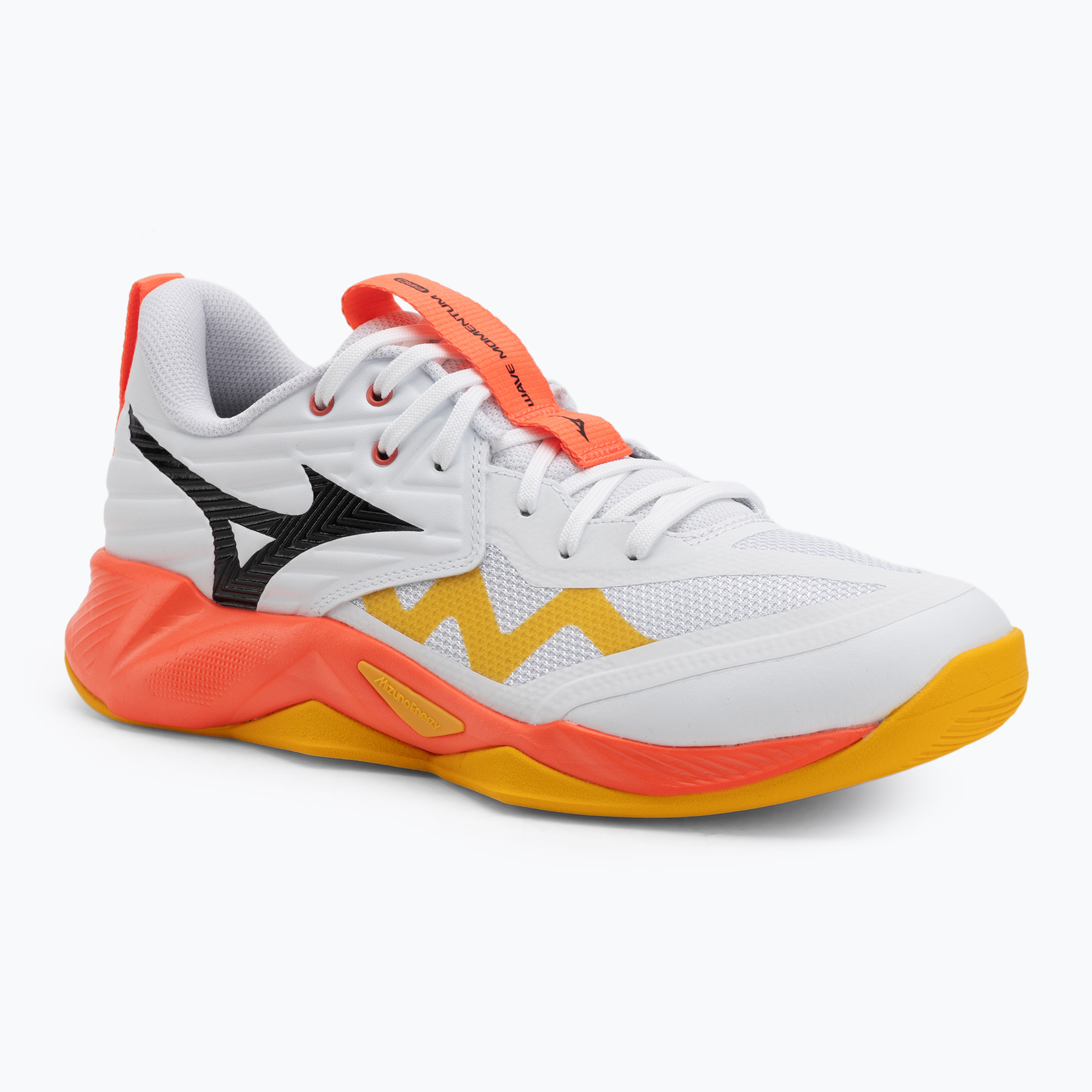 Buty do siatkówki Mizuno Wave Momentum Pro white/fiery coral 2/citrus 