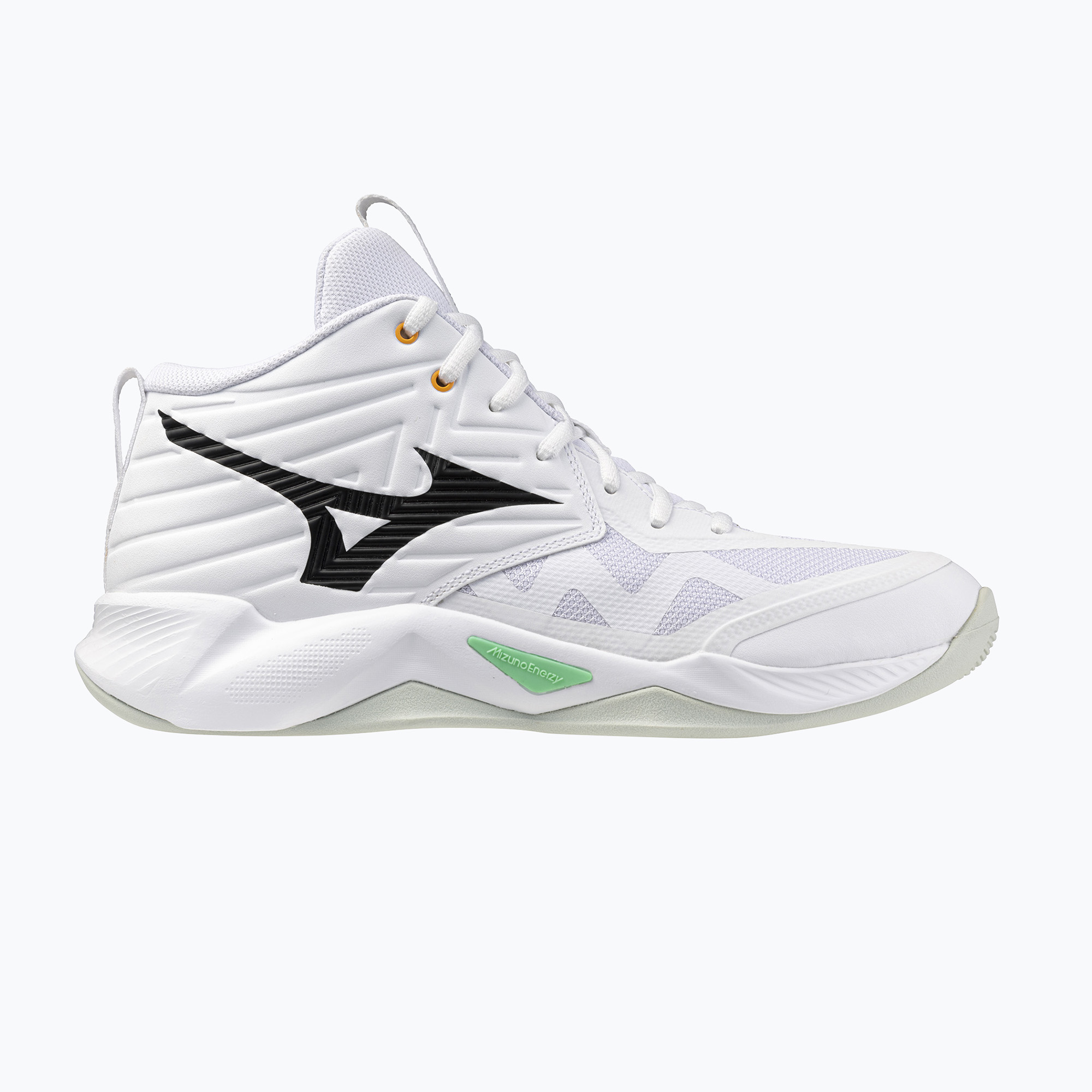 Buty do siatkówki Mizuno Wave Momentum Pro Mid white/black/frozen emerald