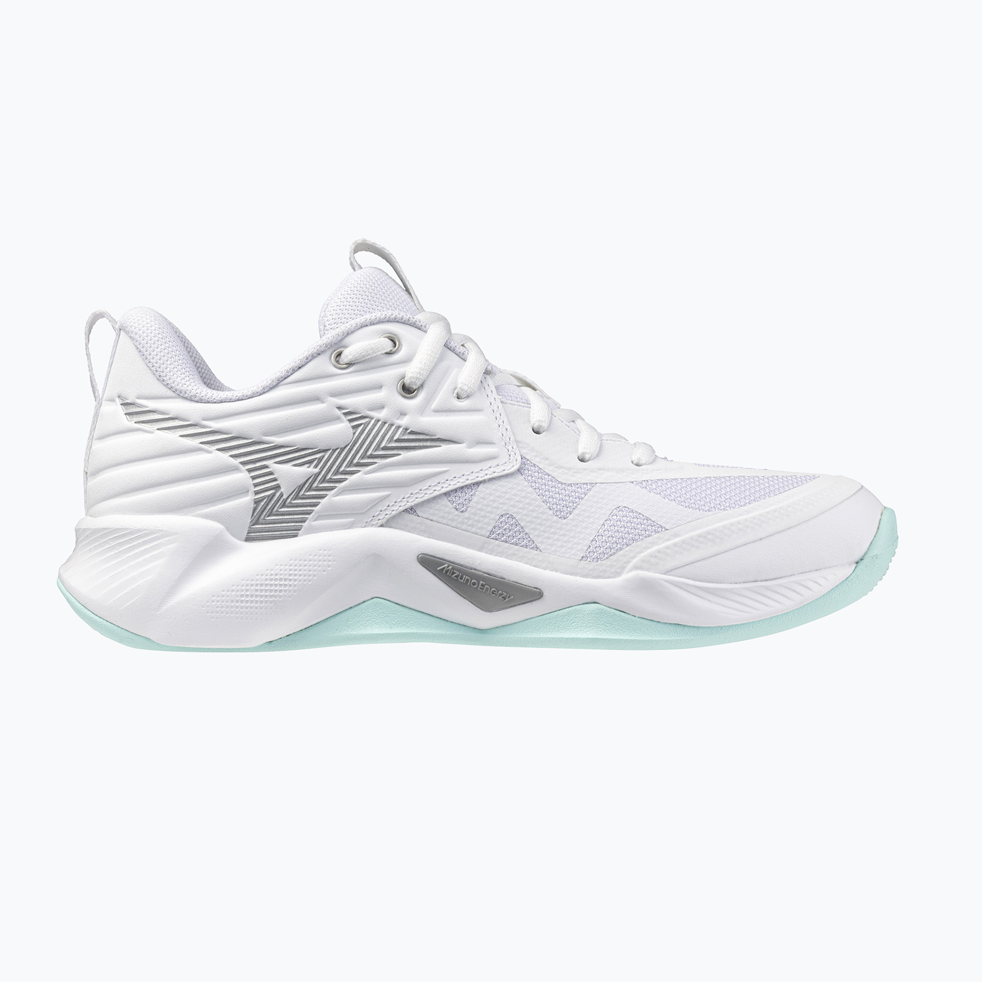 Buty do siatkówki damskie Mizuno Wave Momentum Pro white/blue tint 
