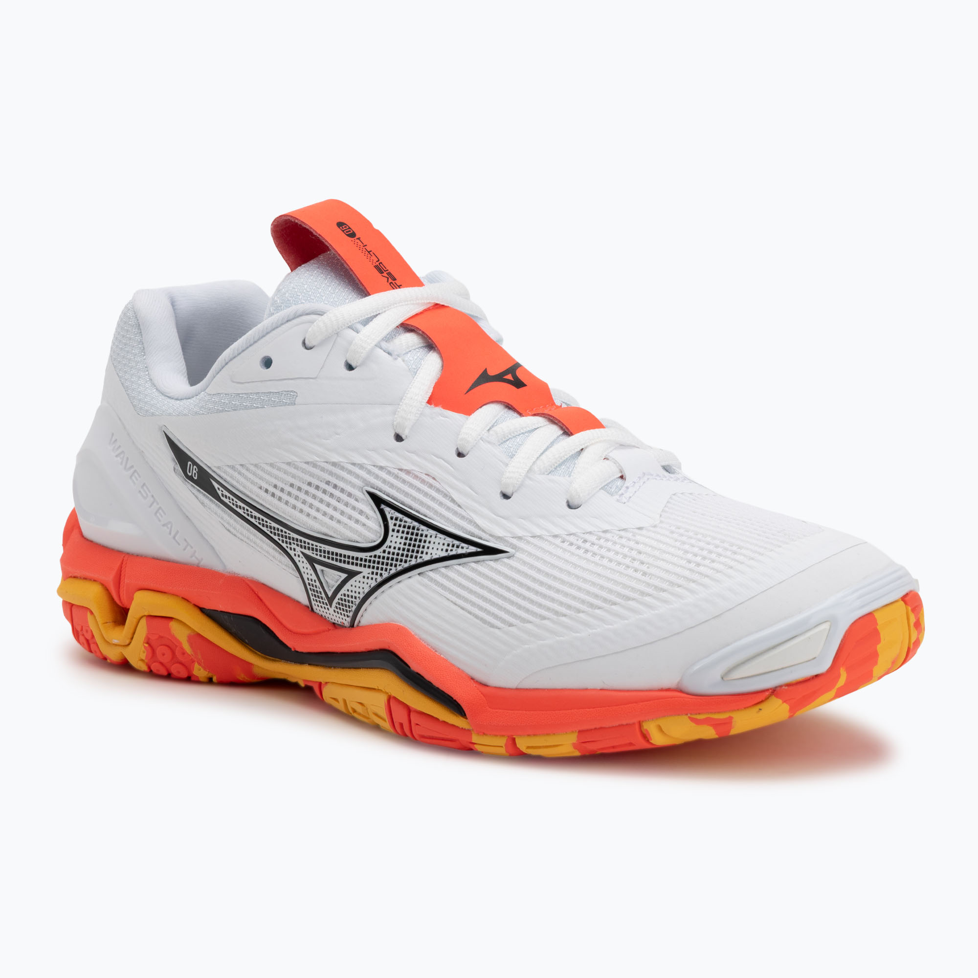 Buty do piłki ręcznej Mizuno Wave Stealth 6 white/fiery coral 2/citrus 