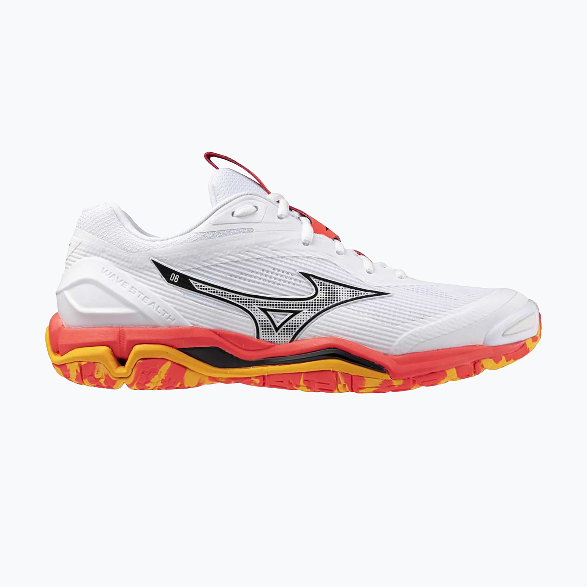 Buty do piłki ręcznej Mizuno Wave Stealth 6 white/fiery coral 2/citrus 