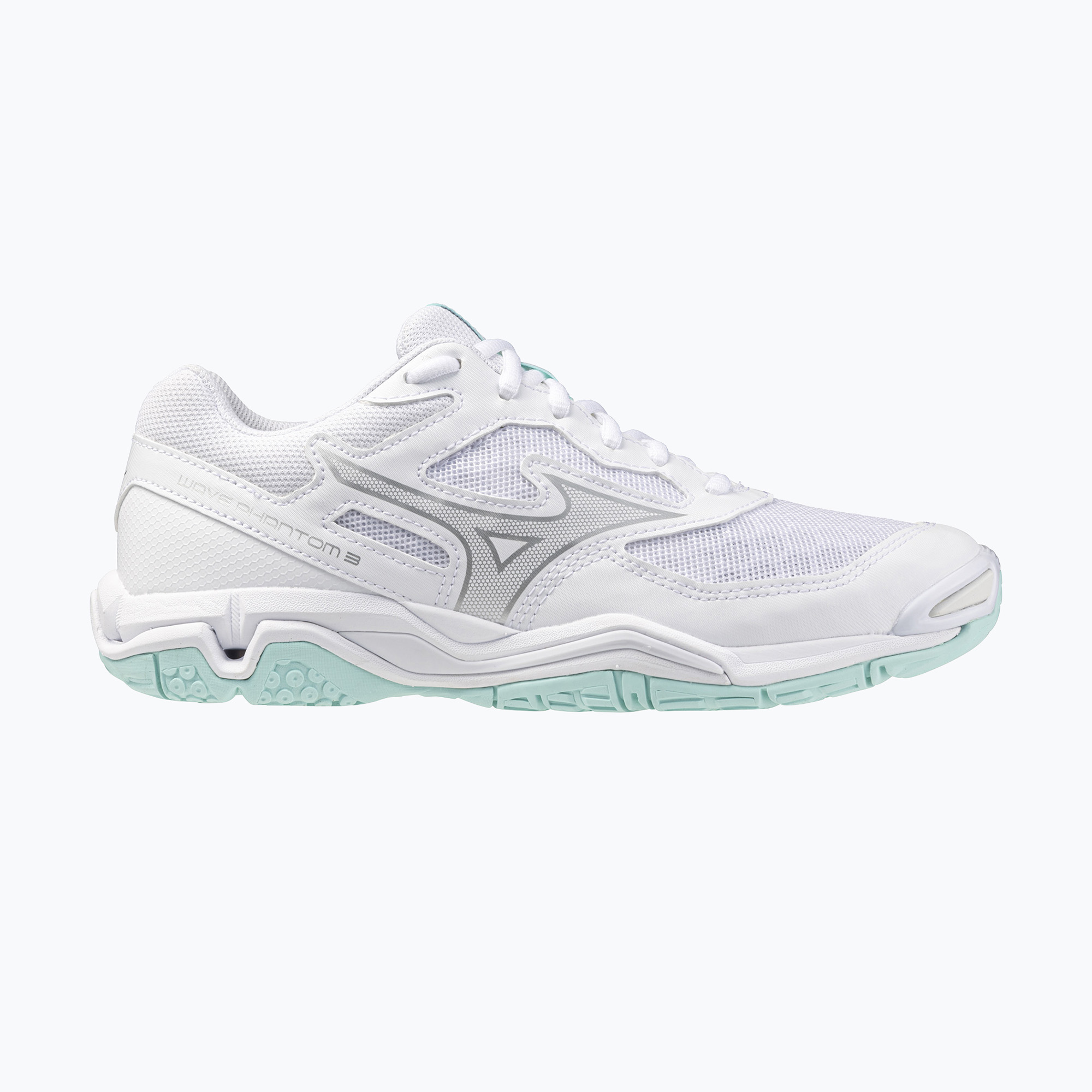 Dámske hádzanárske topánky Mizuno Wave Phantom 3 white/blue tint (Wave Phantom 3 X1GB226040)