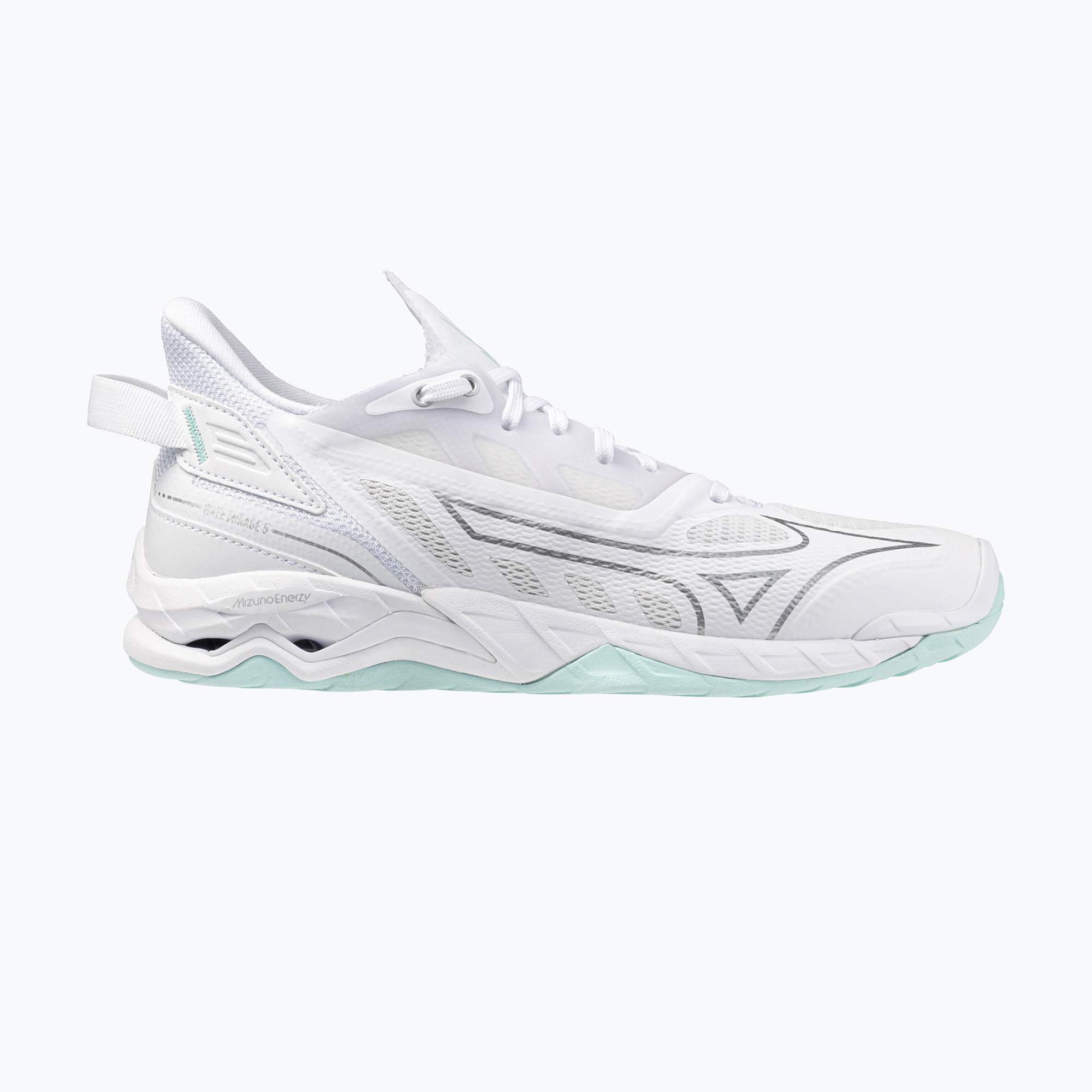 Dámske hádzanárske topánky Mizuno Wave Mirage 5 white/blue tint (Wave Mirage 5 X1GB235040)