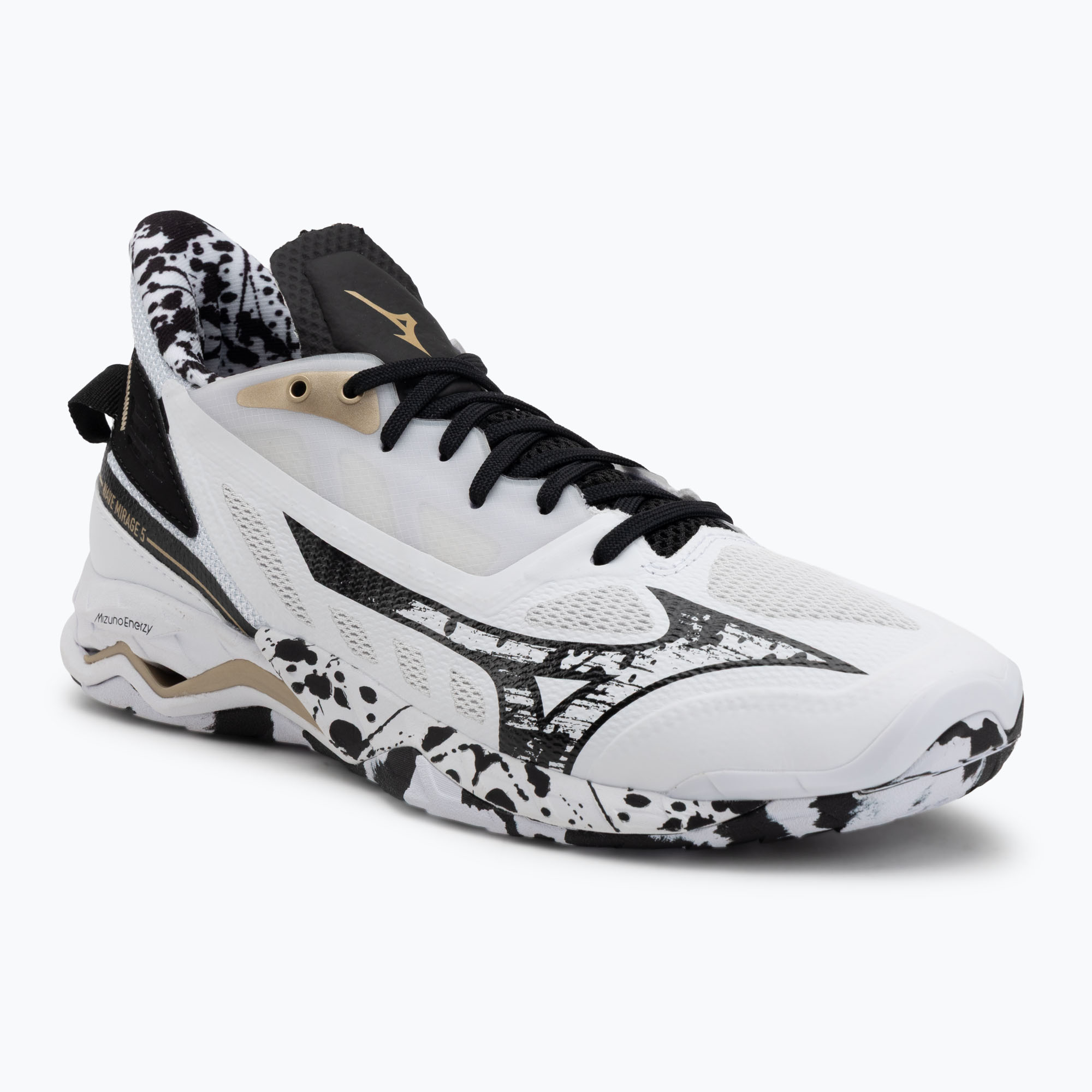 Buty do piłki ręcznej Mizuno Wave Mirage 5 white/black/ge gold