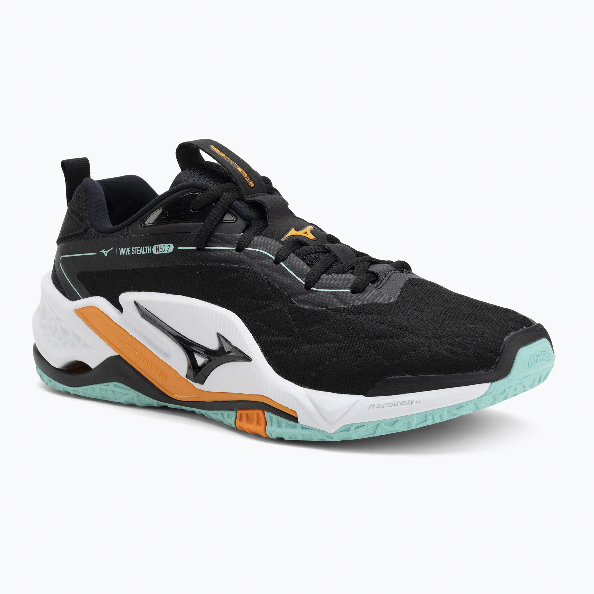 Buty do piłki ręcznej Mizuno Wave Stealth Neo 2 black/tangelo/ice green 