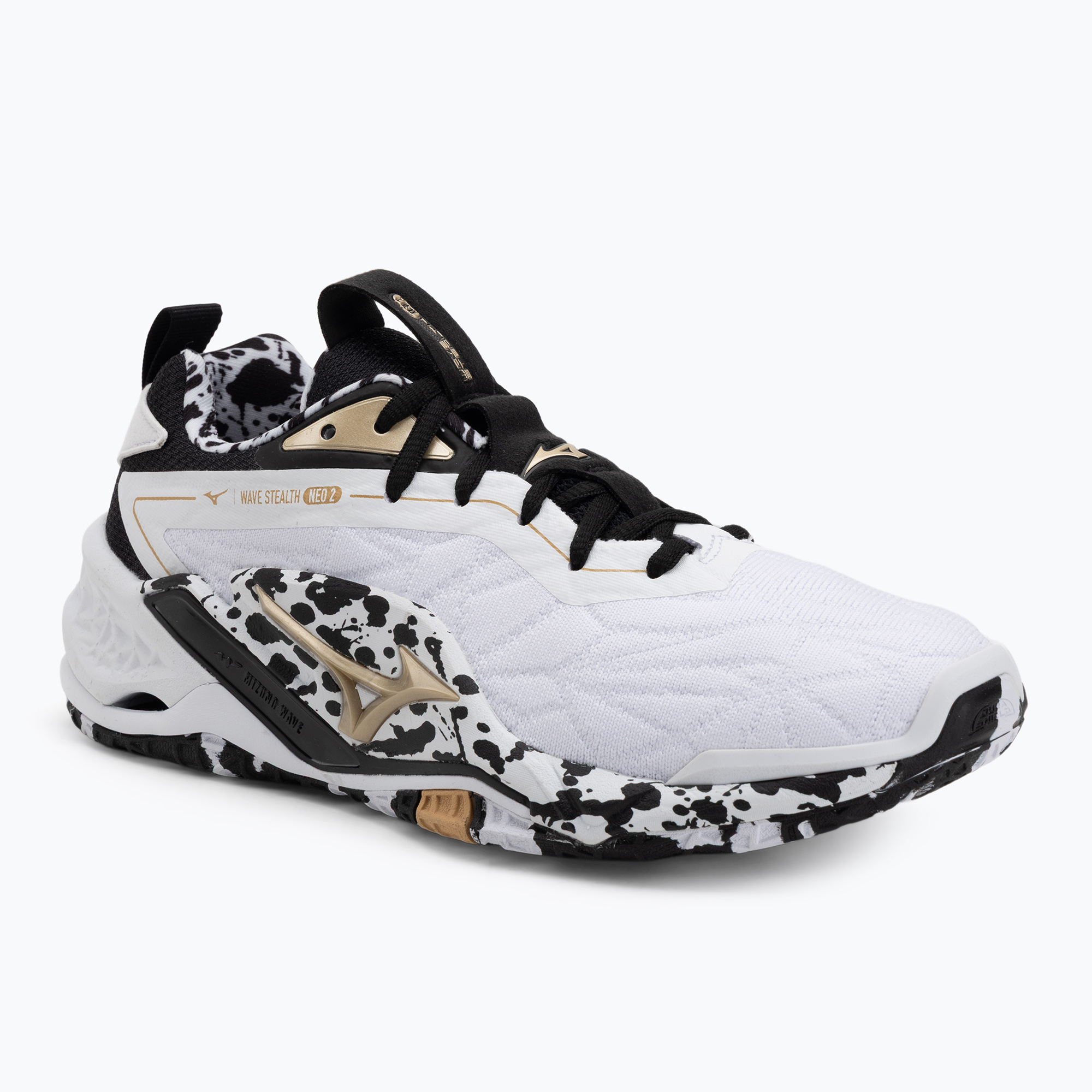 Buty do piłki ręcznej Mizuno Wave Stealth Neo 2 white/black/ge gold 