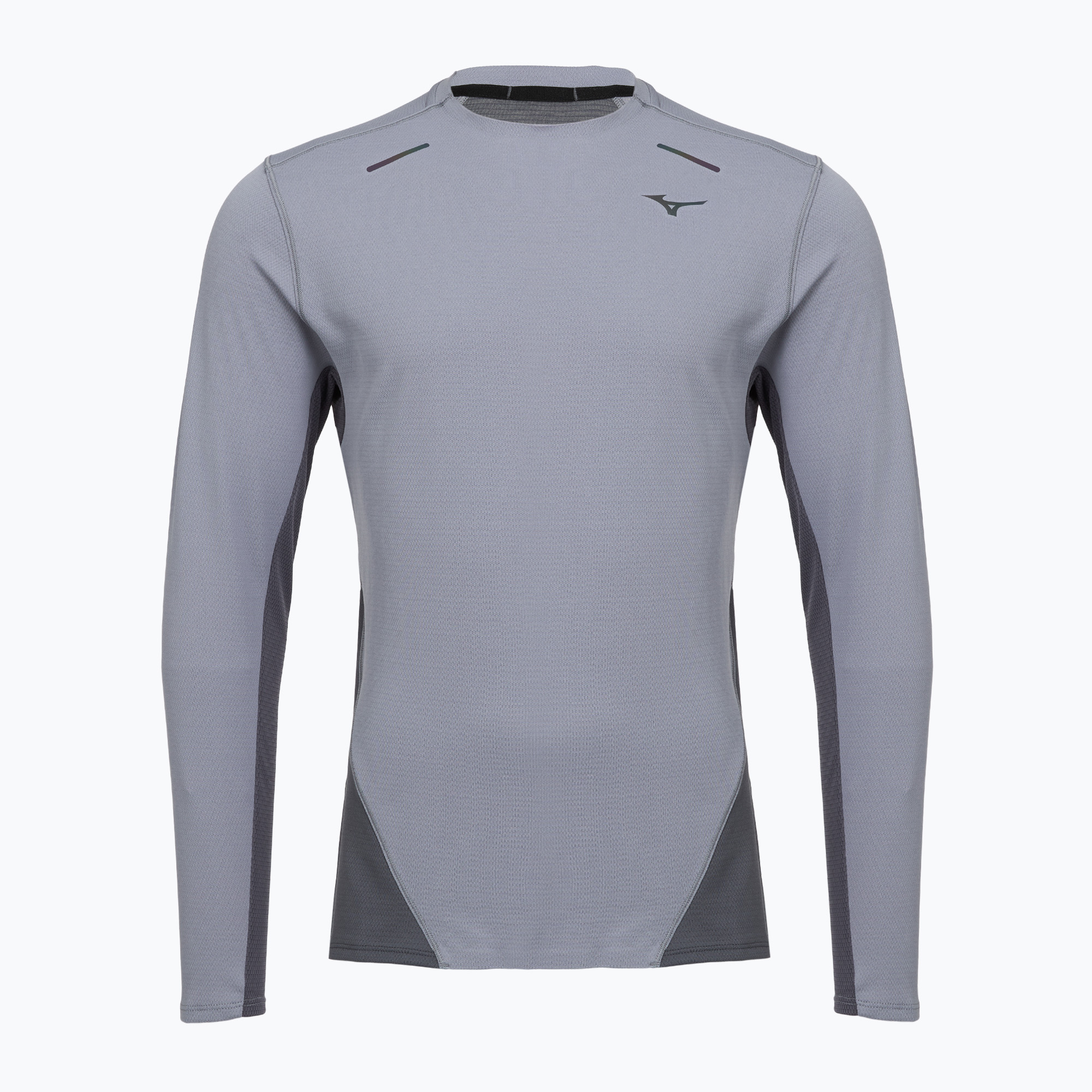 Longsleeve do biegania męski Mizuno Tech Thermal Charge quiksilver 