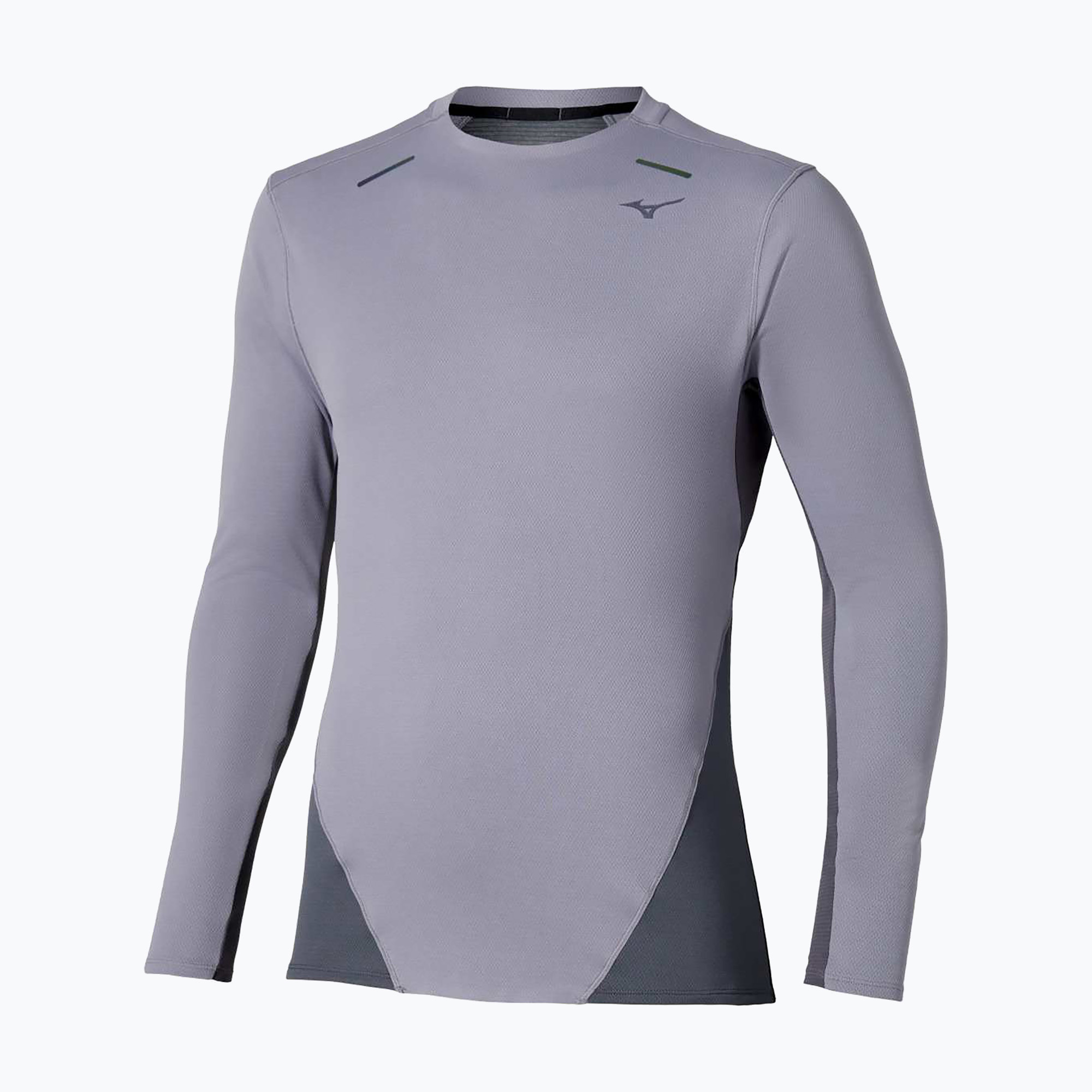 Longsleeve do biegania męski Mizuno Tech Thermal Charge quiksilver