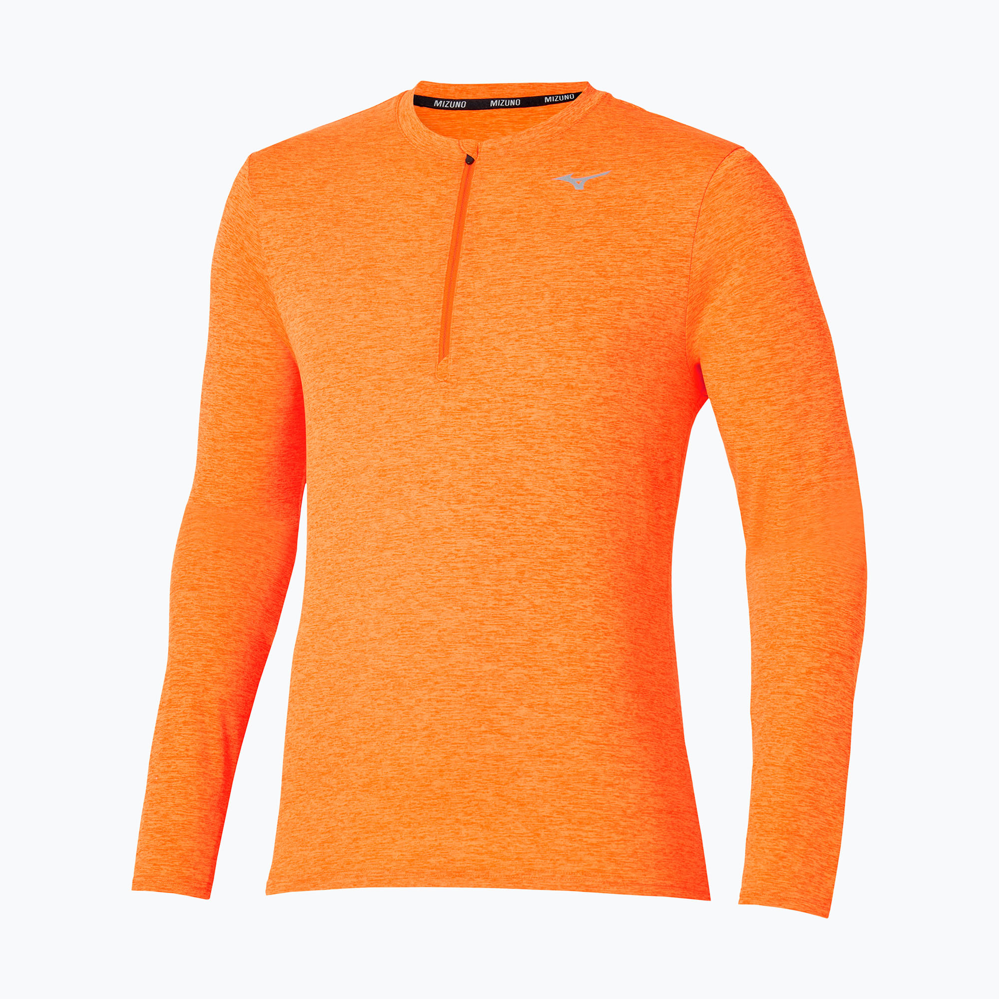 Longsleeve do biegania męski Mizuno Core Impulse Half Zip Tee tangelo 