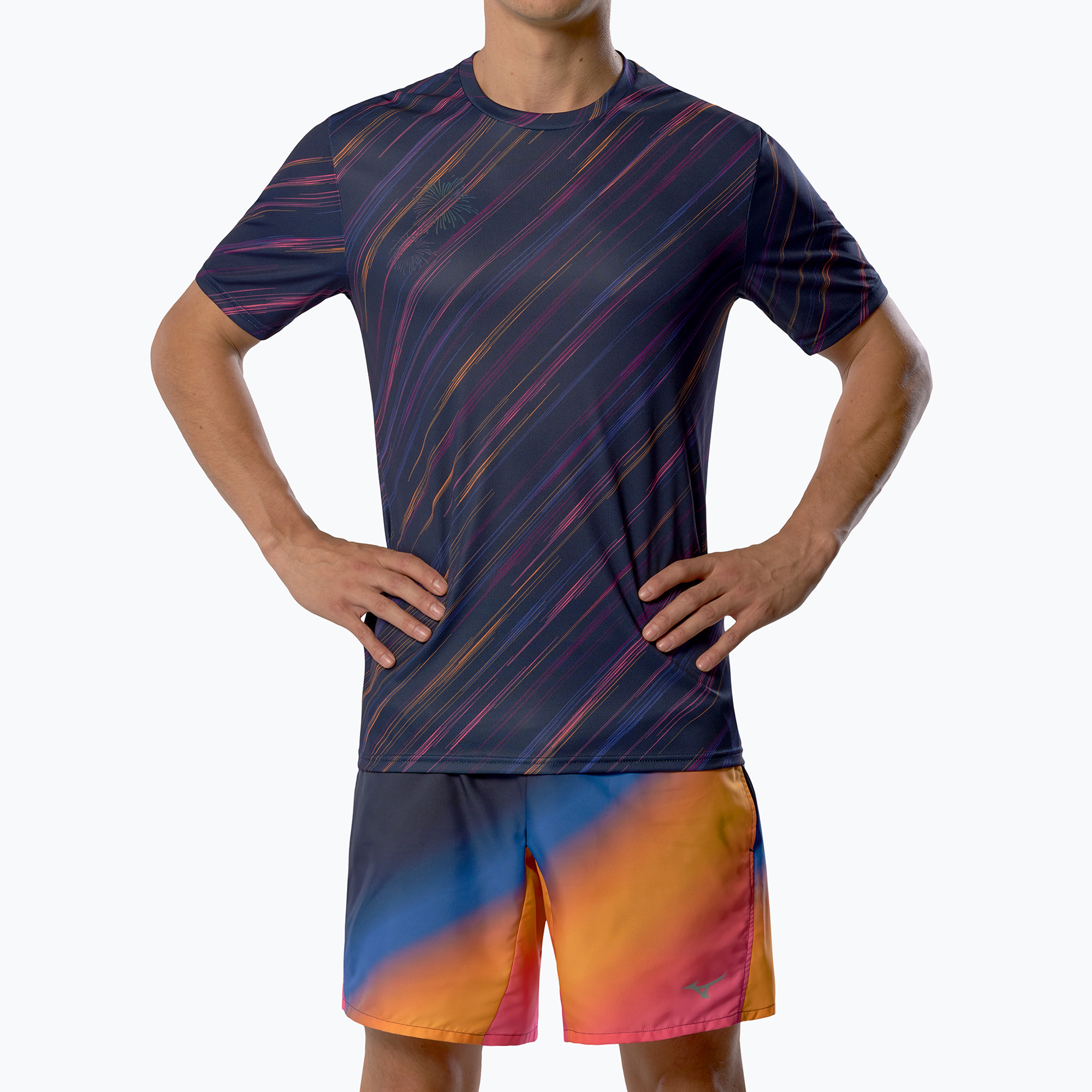 Koszulka do biegania męska Mizuno Summer Pack QD Tee hanabi 