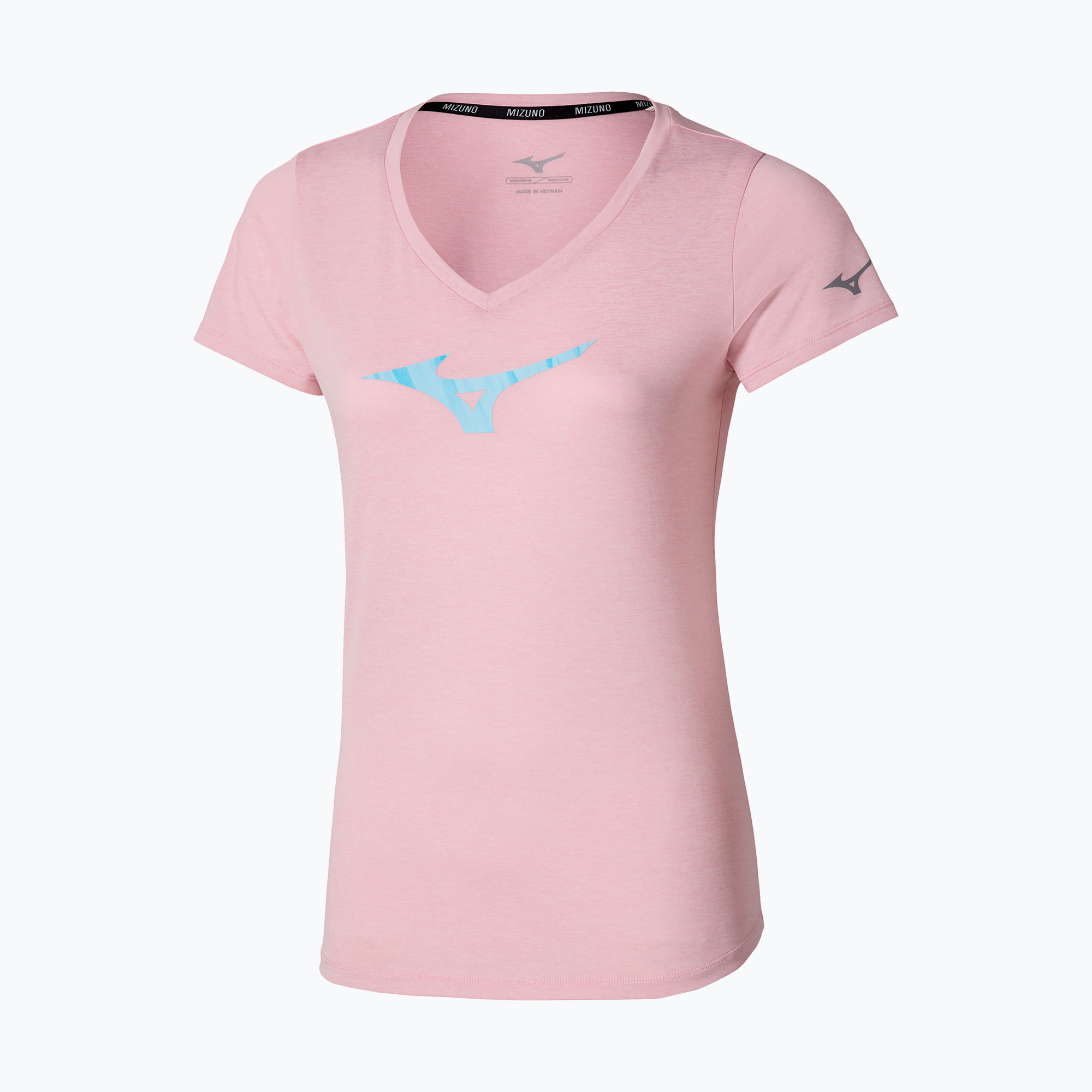 Koszulka do biegania damska Mizuno Core Runbird Tee bleached mauve 