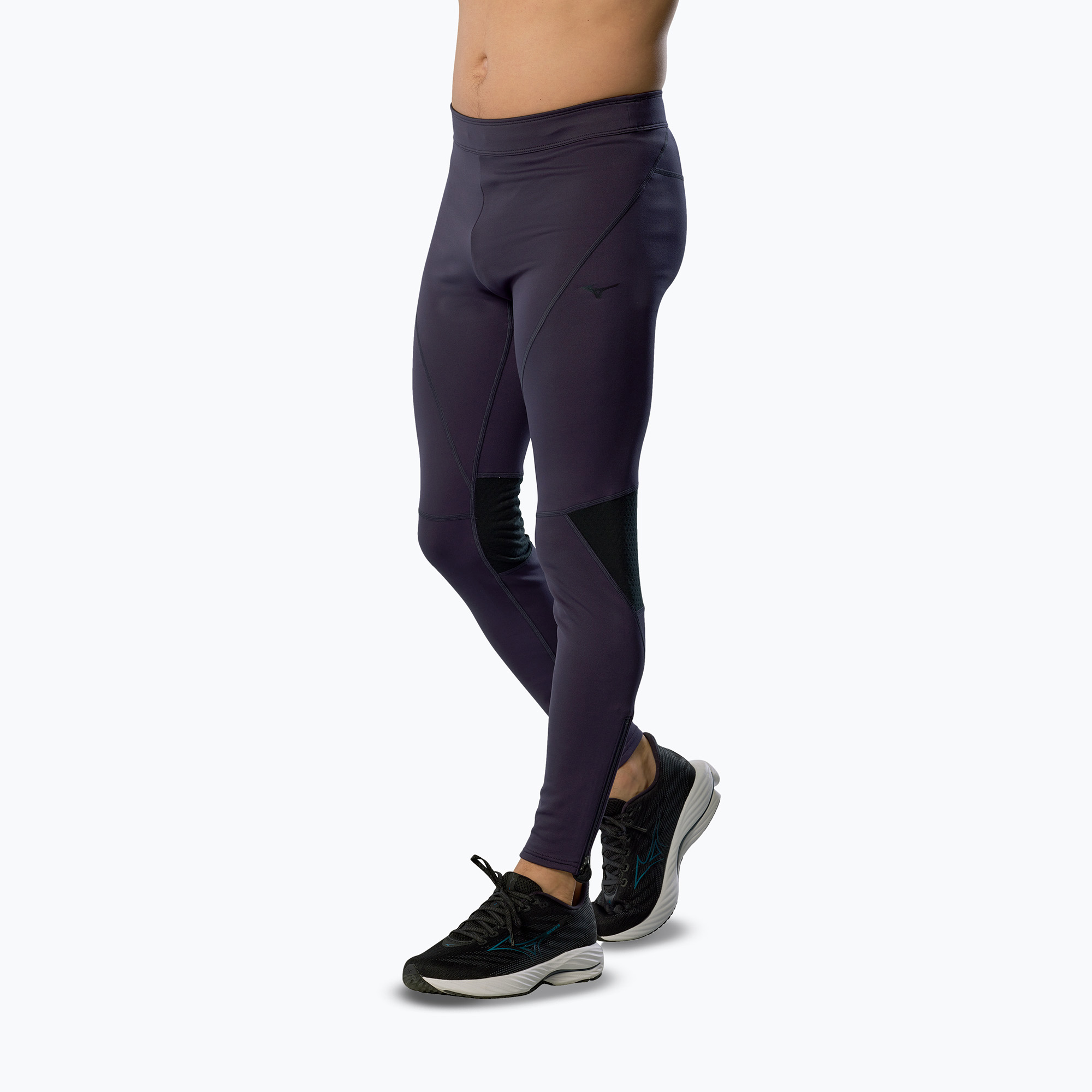 Legginsy do biegania męskie Mizuno Active Warmalite Long Tight baritone blue 