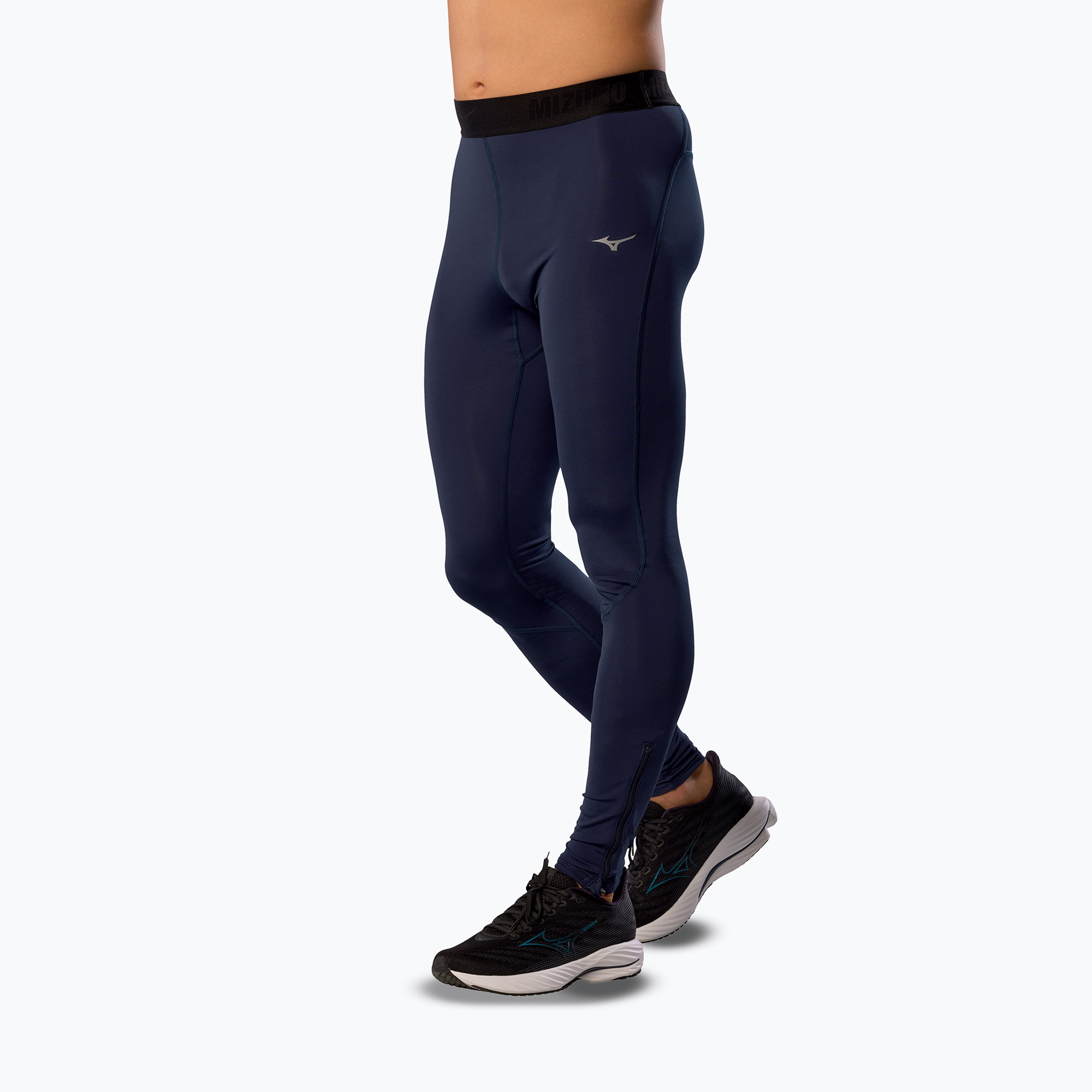 Legginsy do biegania męskie Mizuno Core Impulse Long baritone blue 