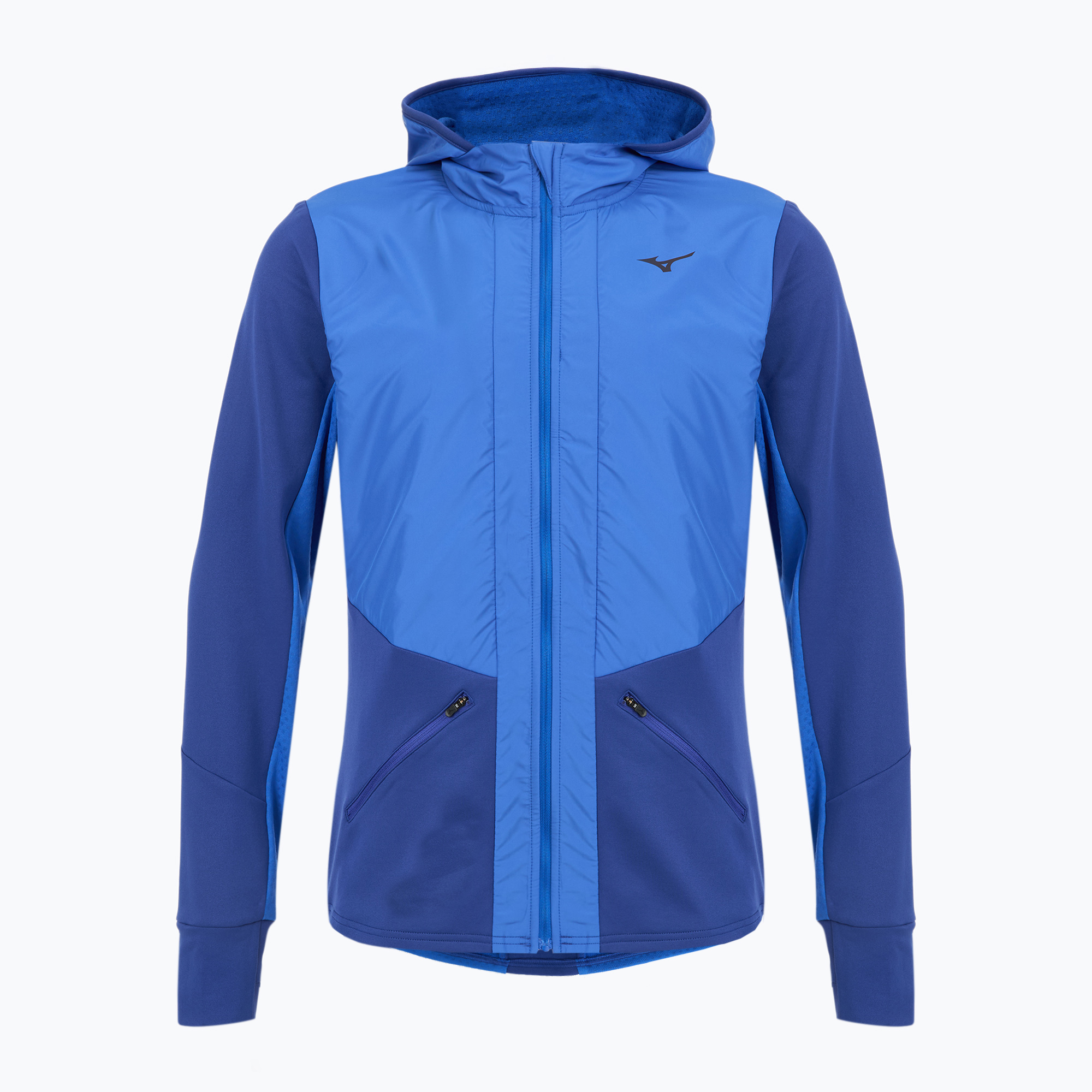 Kurtka do biegania męska Mizuno Warmalite Hybrid Full Zip Hooded princess blue 