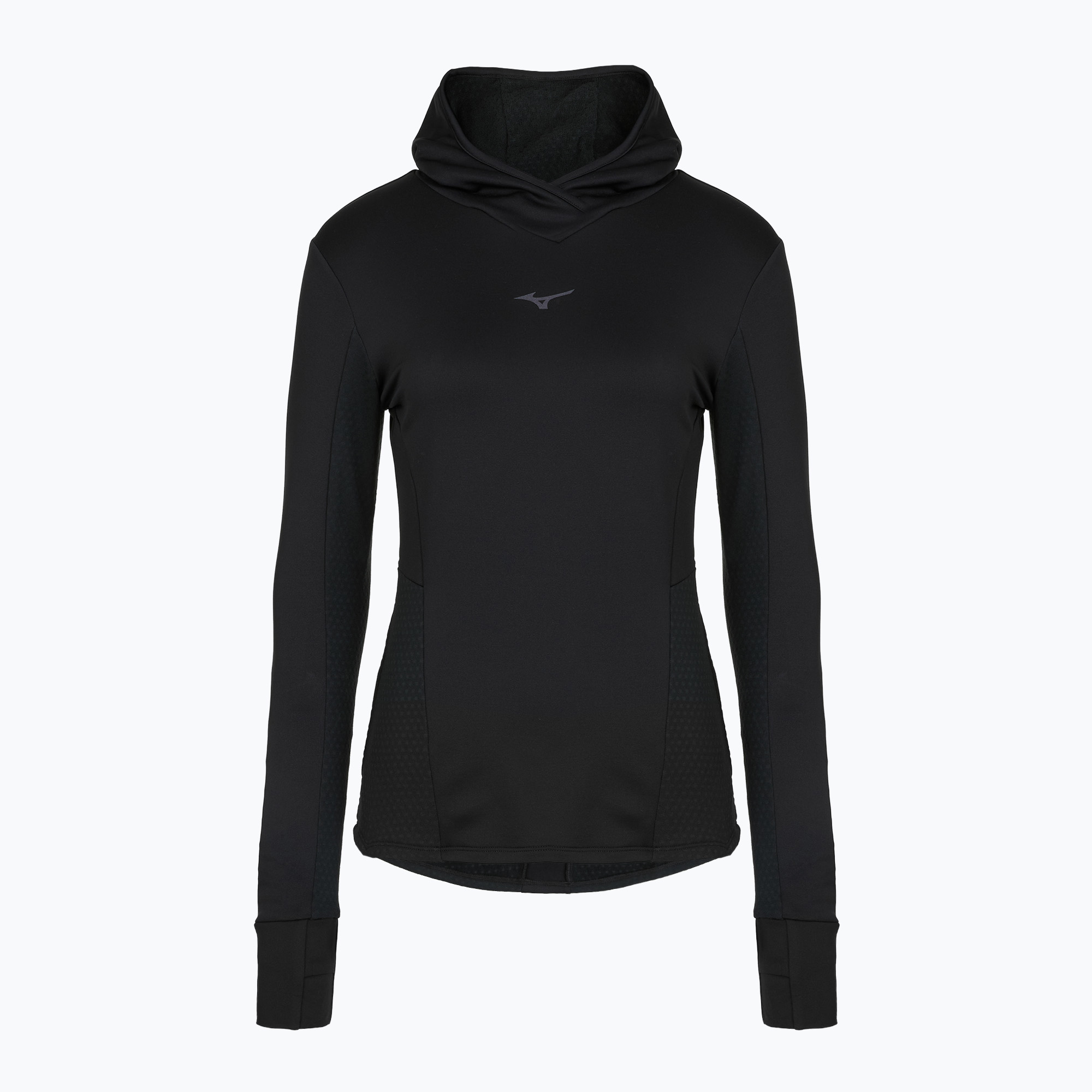 Дамски суитшърт за бягане Mizuno Active Warm Hooded black