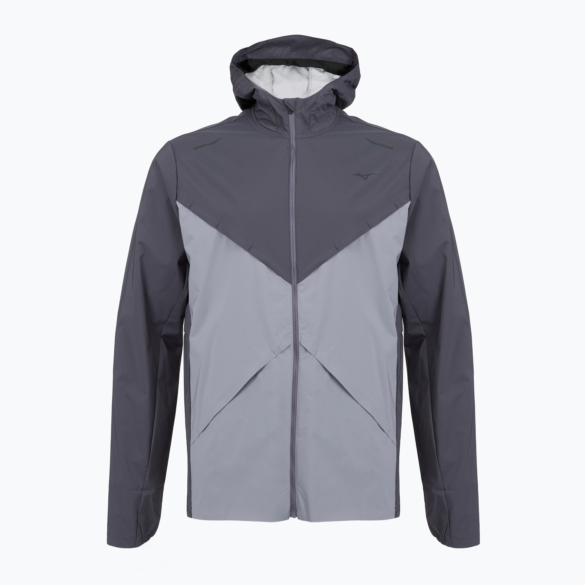 Kurtka do biegania męska Mizuno Tech Thermal Charge Hooded quiksilver