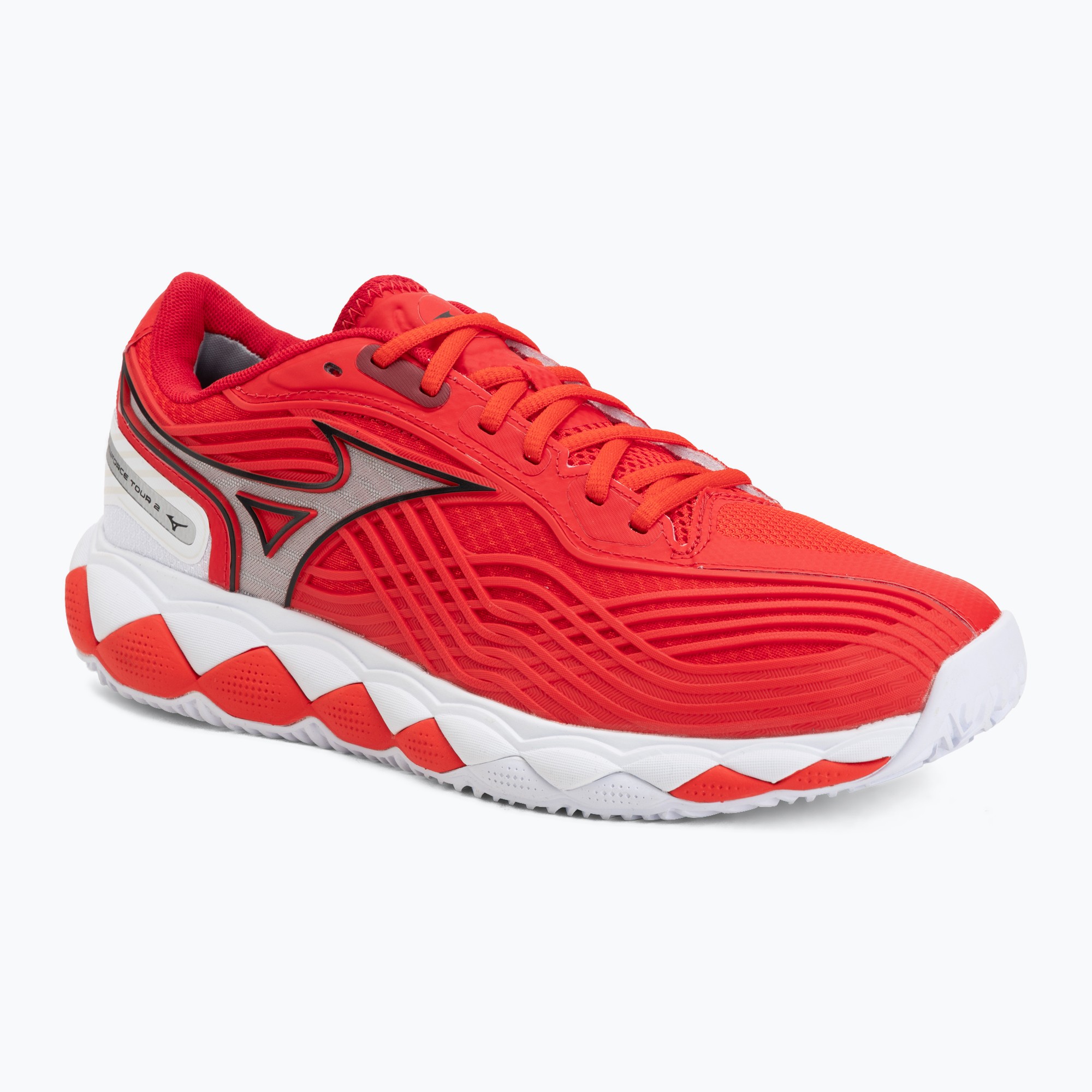 Тенис обувки Mizuno Wave Enforce Tour 2 CC fiery red/white/sun-dried toma