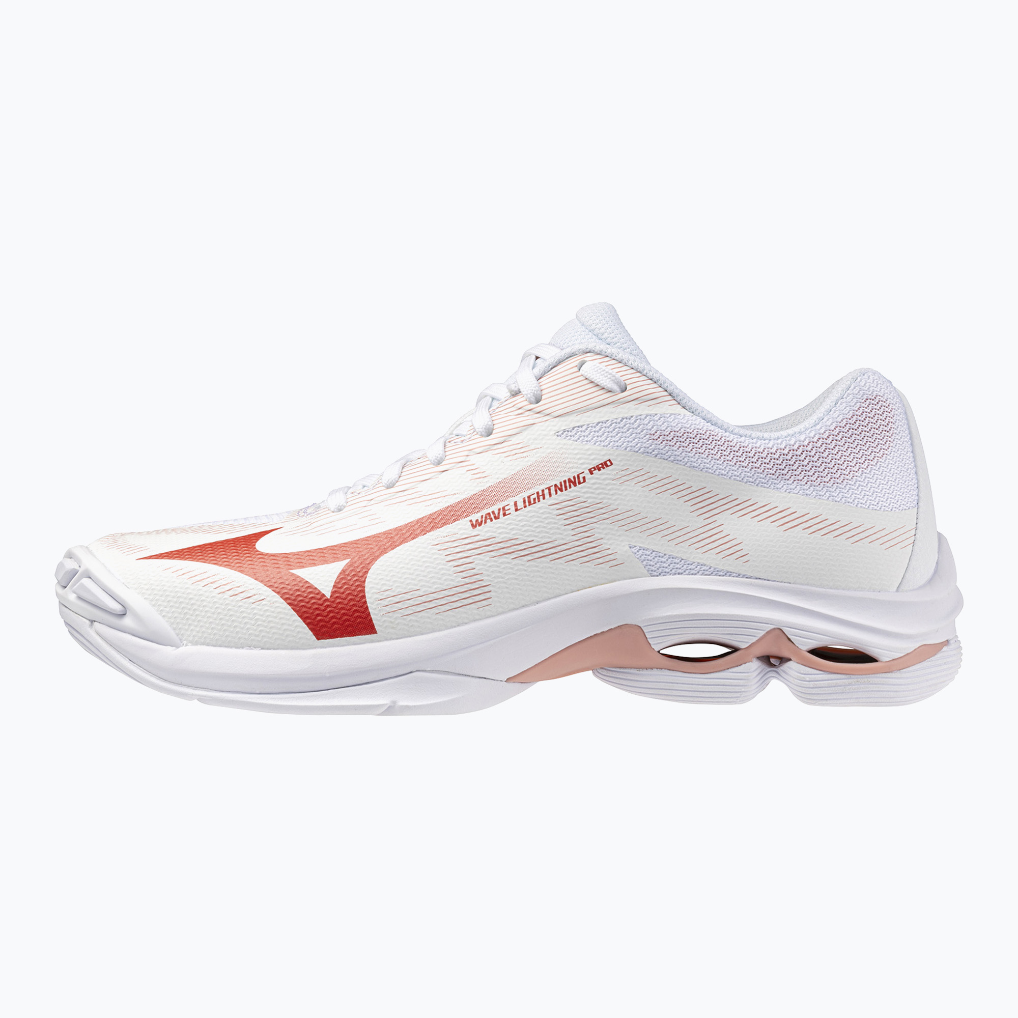 Дамски волейболни обувки Mizuno Wave Lightning Pro white/rose elegance/lava falls