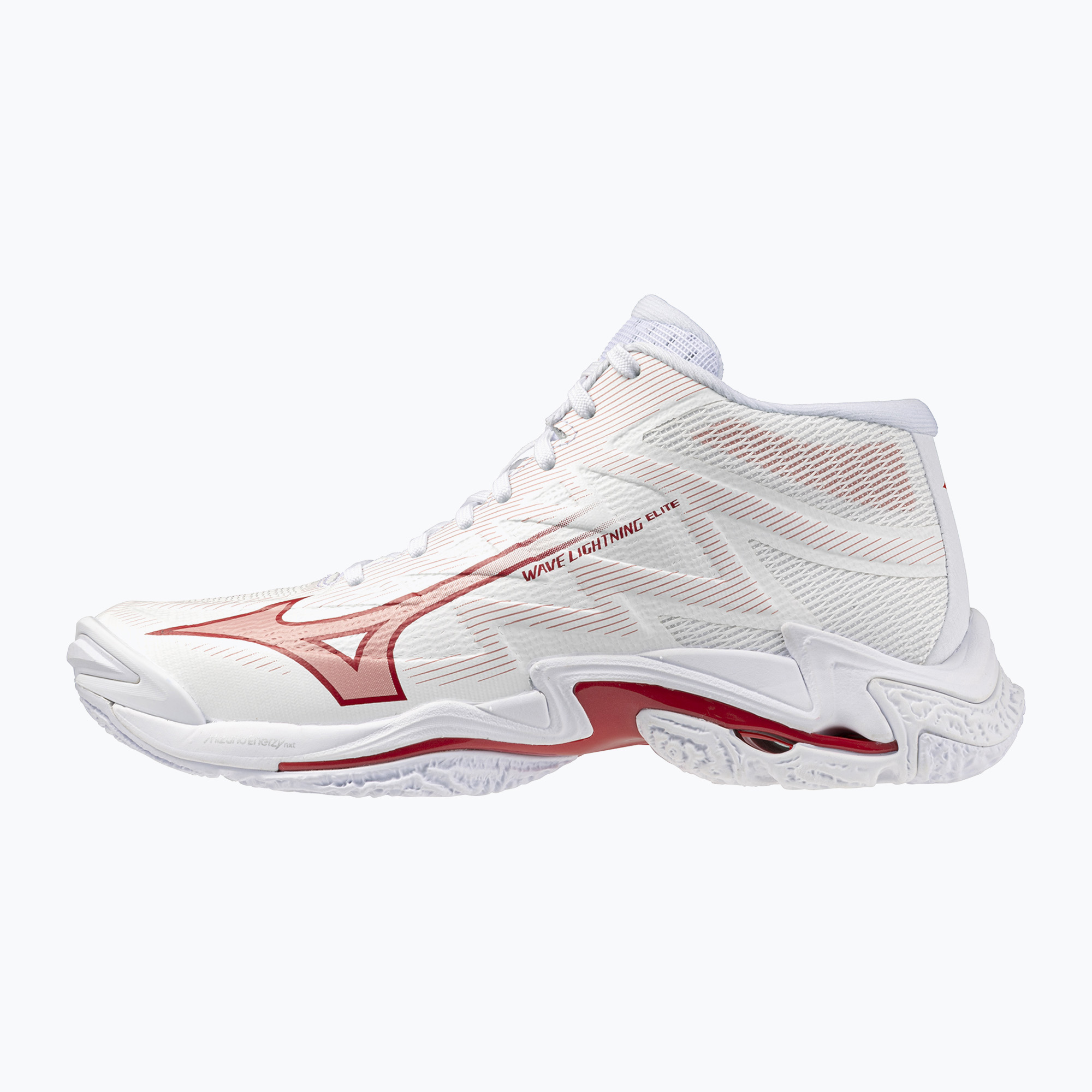 Дамски волейболни обувки Mizuno Wave Lightning Elite Mid white/rose elegance/lava falls