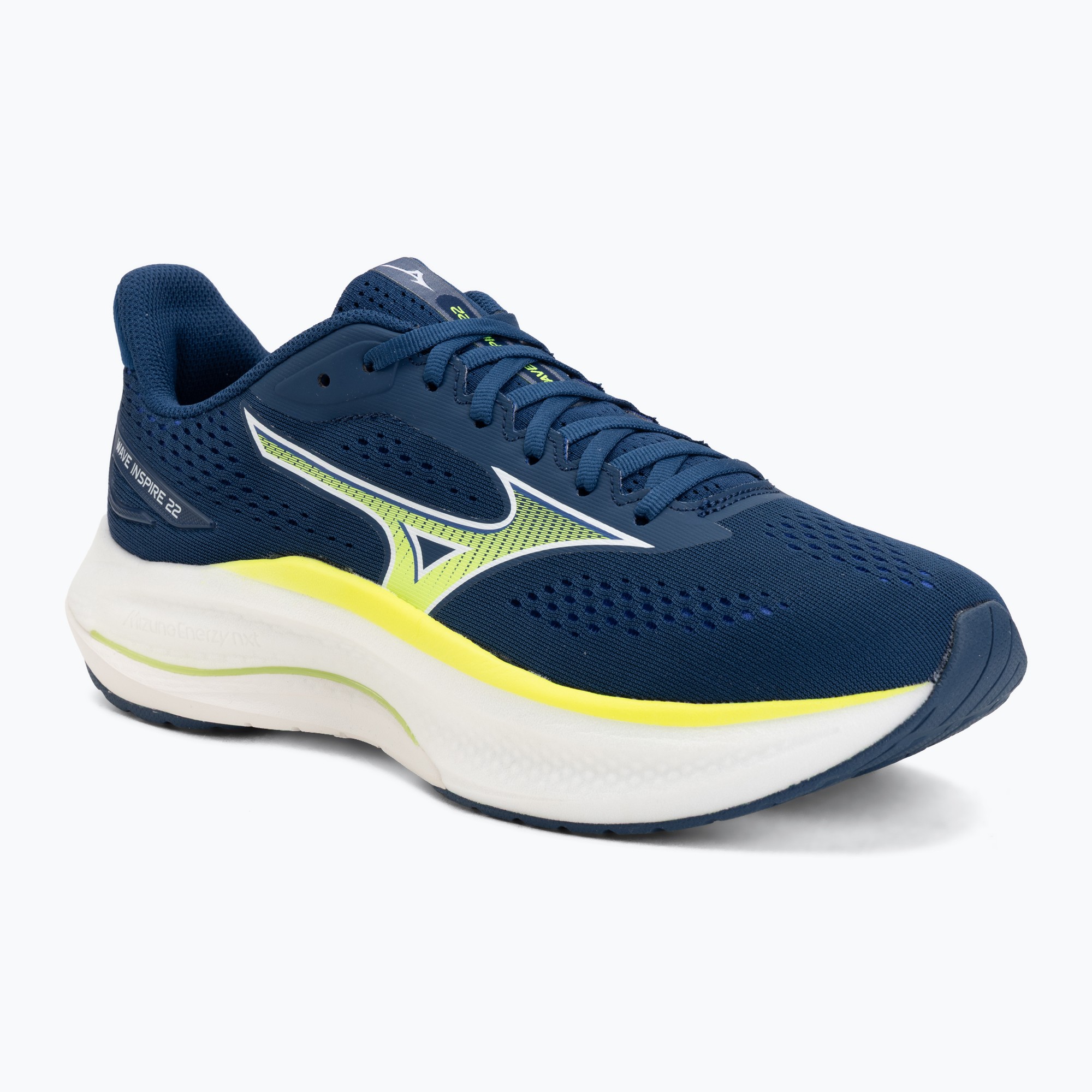 Buty do biegania męskie Mizuno Wave Inspire 22 estate blue/lightning yellow 