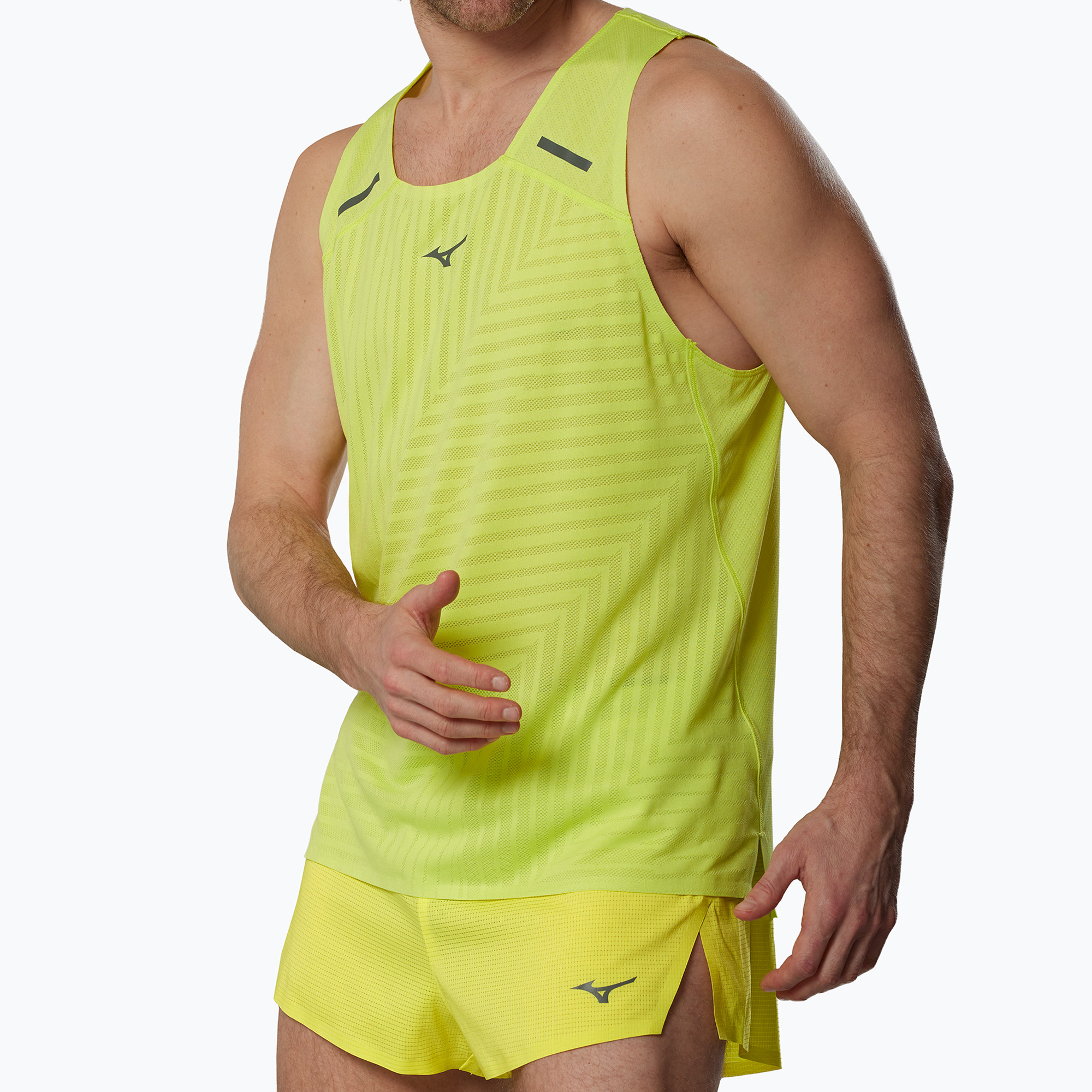 Мъжка тениска за бягане Mizuno Tech Light Tank lightning yellow