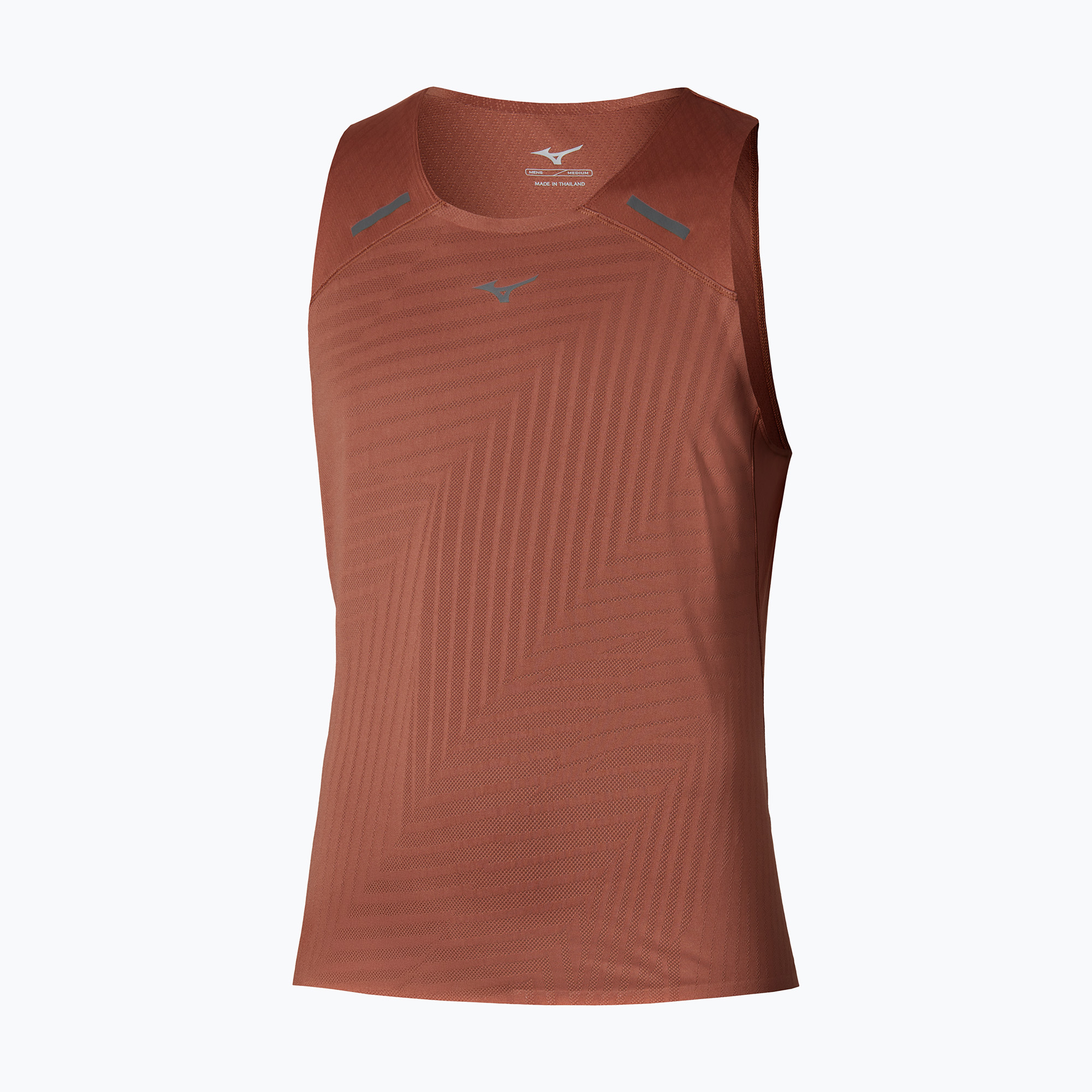Koszulka do biegania męska Mizuno Tech Light Tank copper brown 