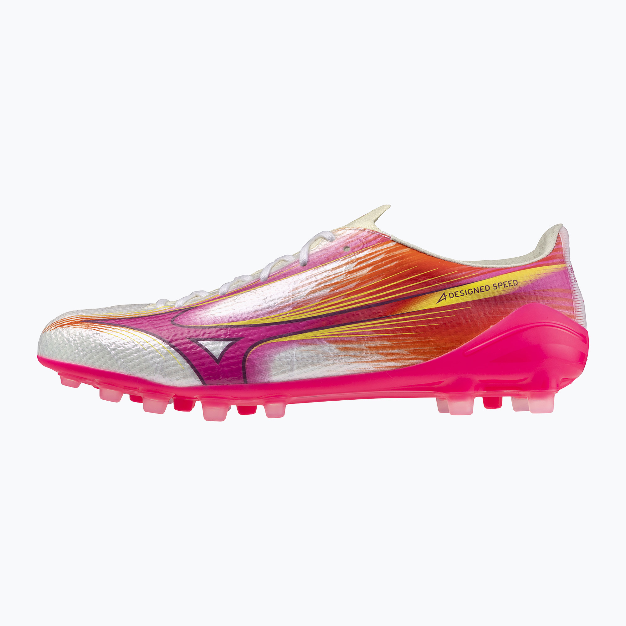 Футболни обувки Mizuno Alfa III Elite AG white/fuchsia purple