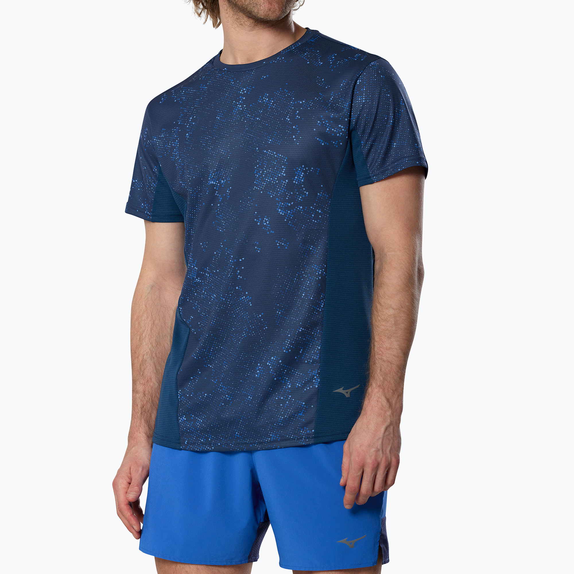 Мъжка тениска за бягане Mizuno Active DryAeroFlow Graphic estate blue