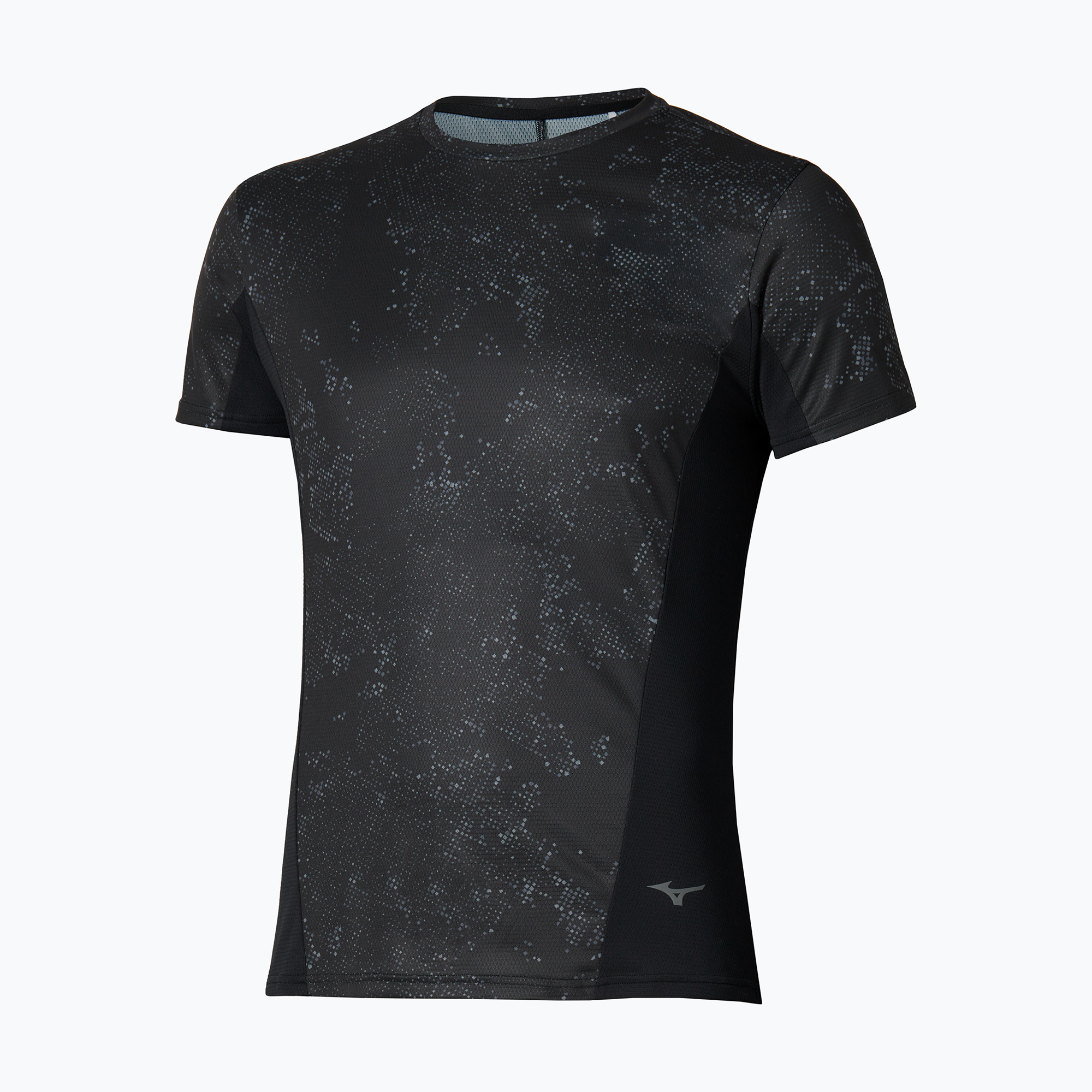 Мъжка тениска за бягане Mizuno Active DryAeroFlow Graphic black/gray