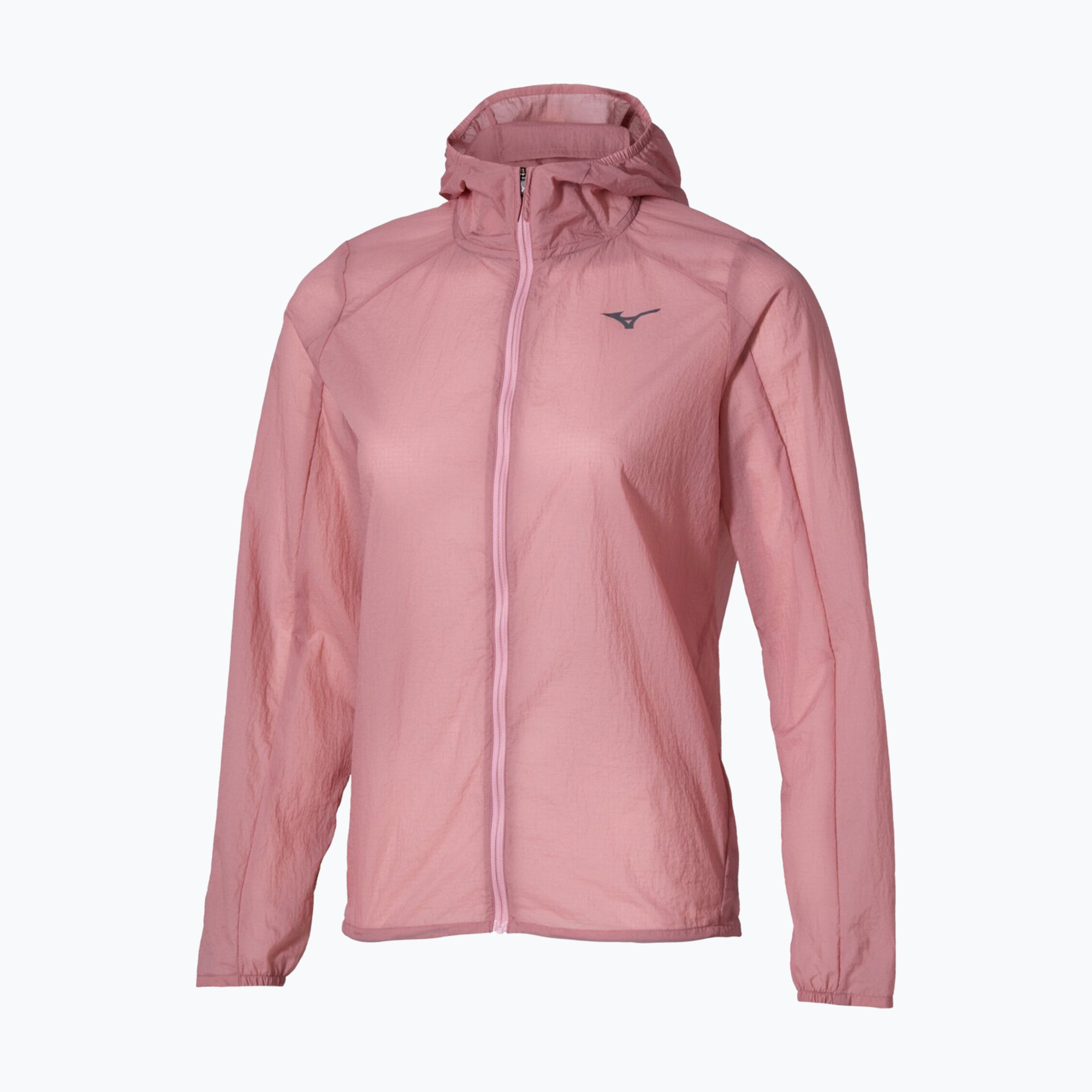 Kurtka do biegania damska Mizuno Tech Light Hooded Jacket rose elegance 