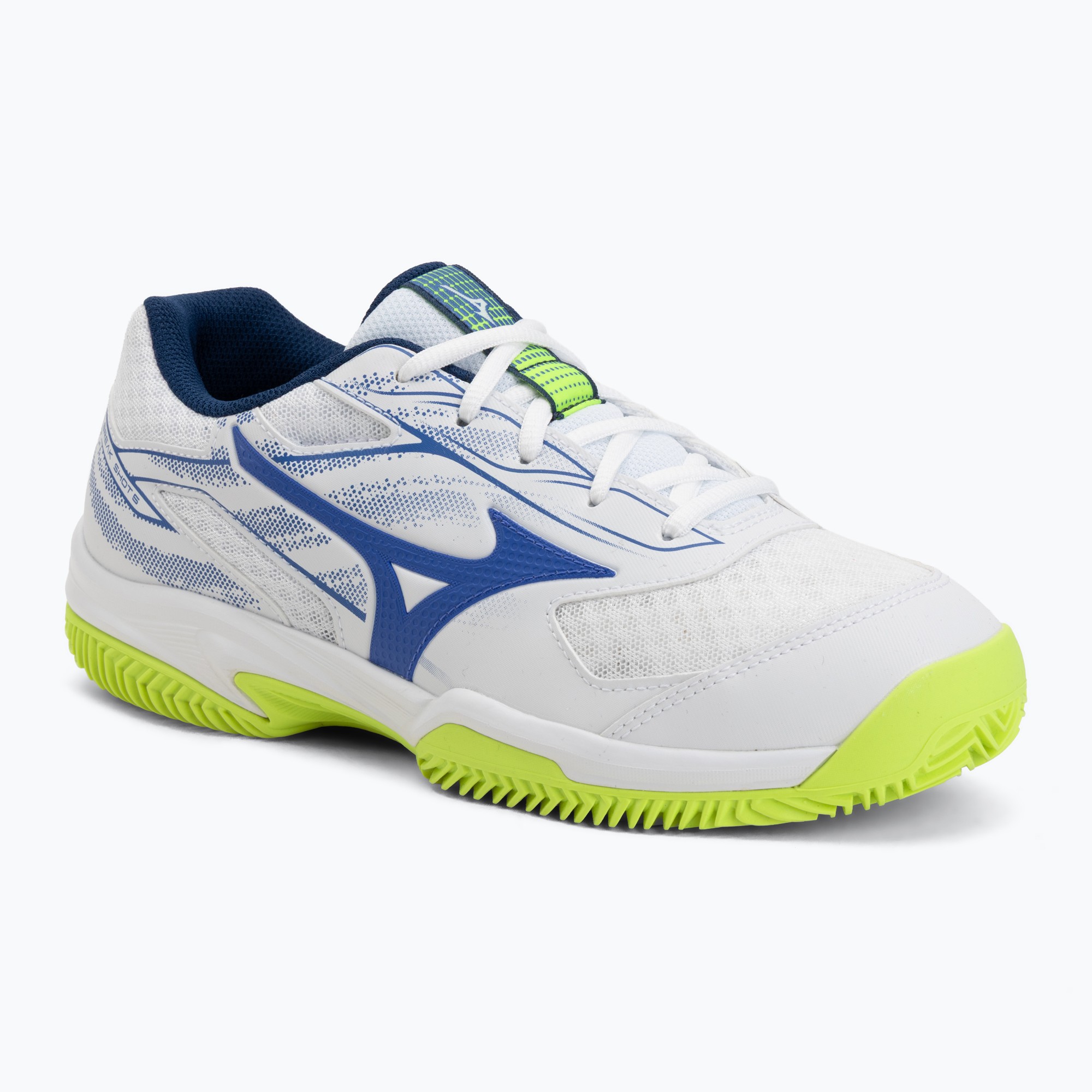 Мъжки тенис обувки Mizuno Break Shot 5 CC white/dazzling blue/lightning