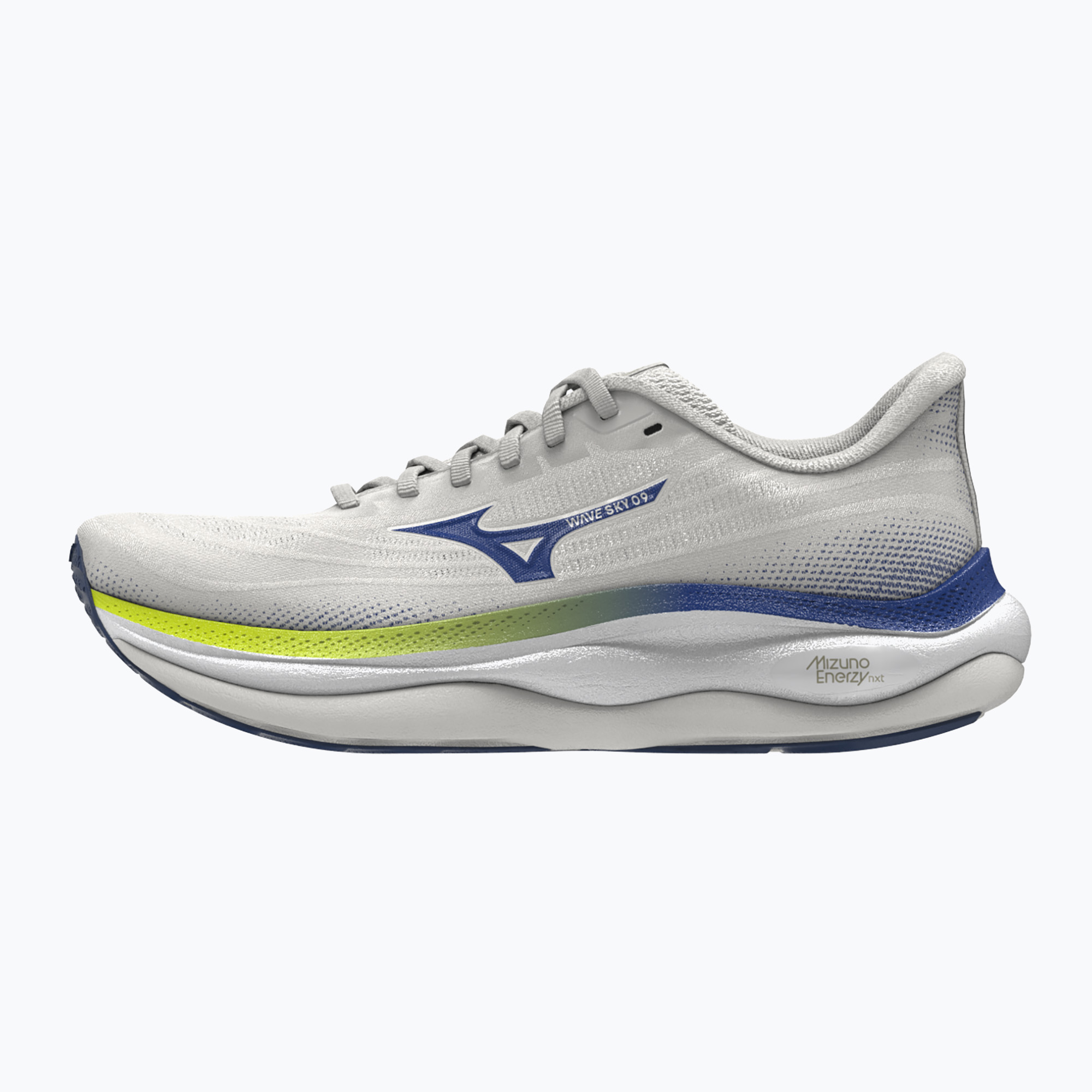 Buty do biegania męskie Mizuno Wave Sky 9 snow white/surf the web/lightning yellow 