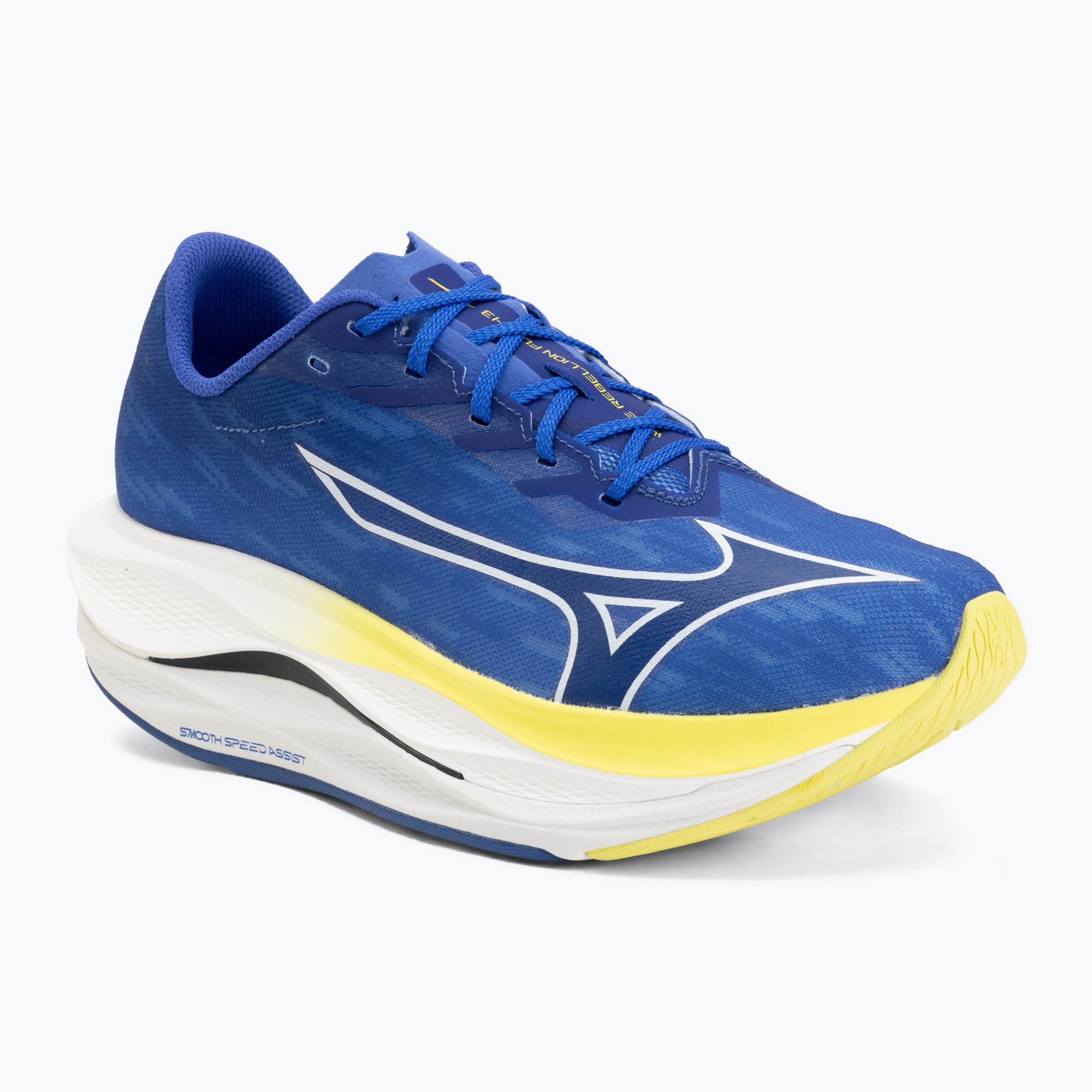 Încălțăminte de alergare pentru bărbați Mizuno Wave Rebellion Flash 3 dazzling blue/surf the web/fortune yellow