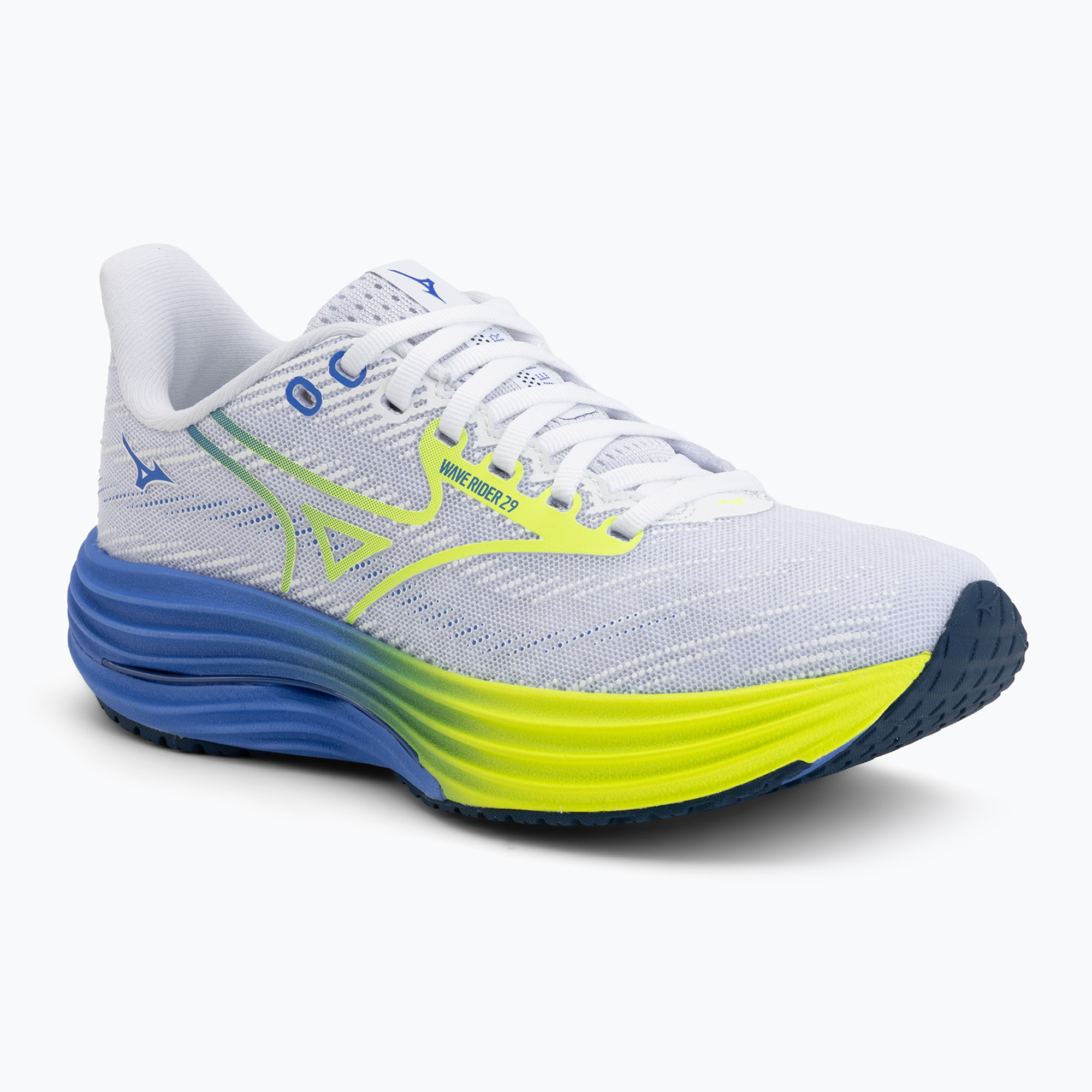 Buty do biegania damskie Mizuno Wave Rider 29 white/lightning yellow/ultramarine 