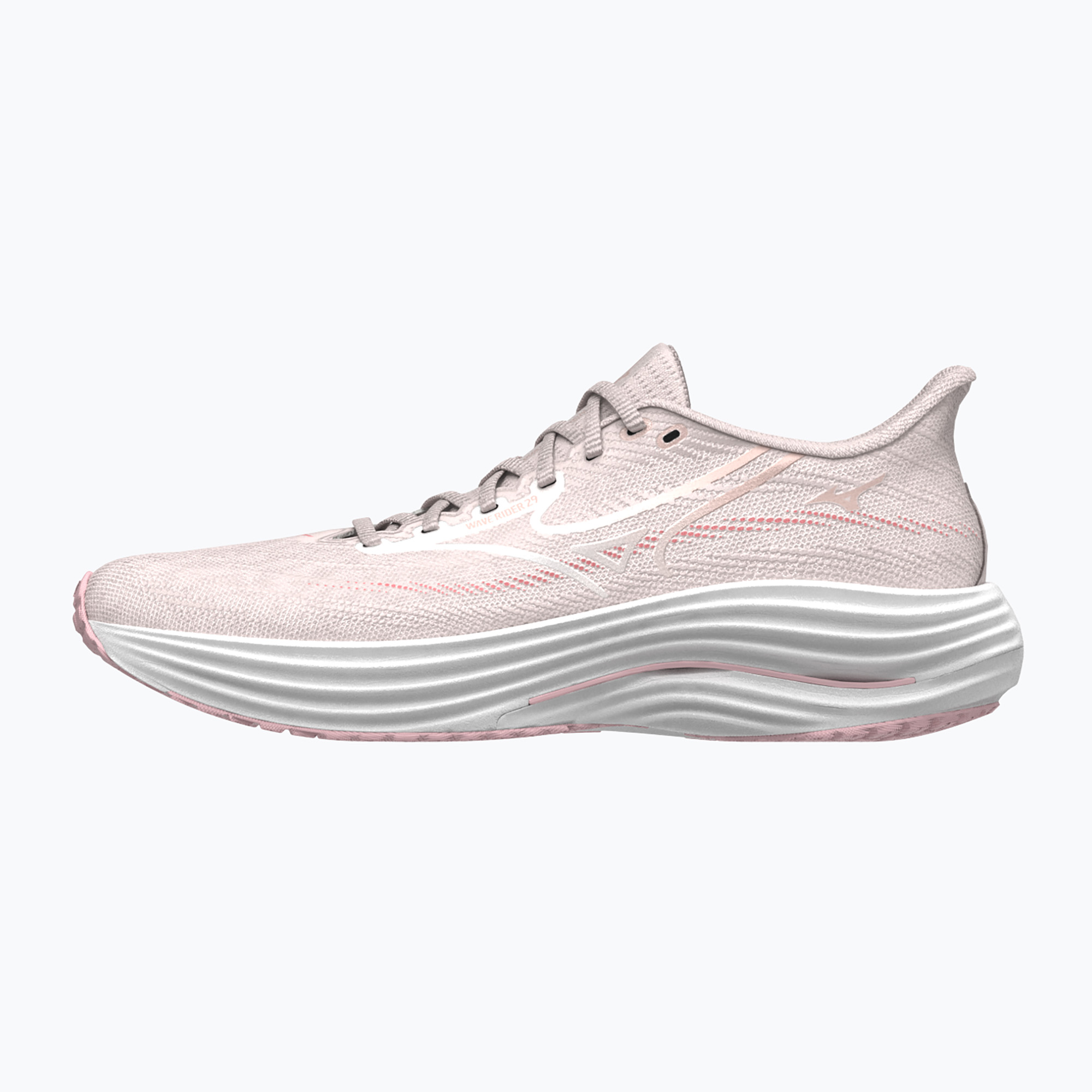 Buty do biegania damskie Mizuno Wave Rider 29 petal pink/white/pinkesque 