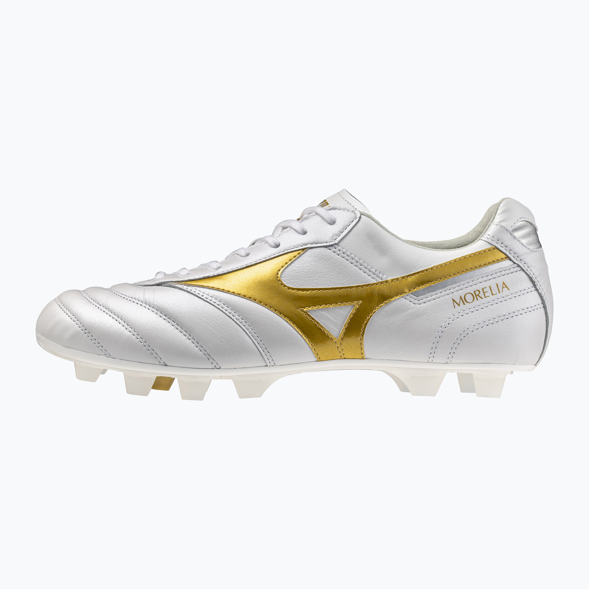 Футболни обувки Mizuno Morelia II Japan FG white/football gold/galaxy silver