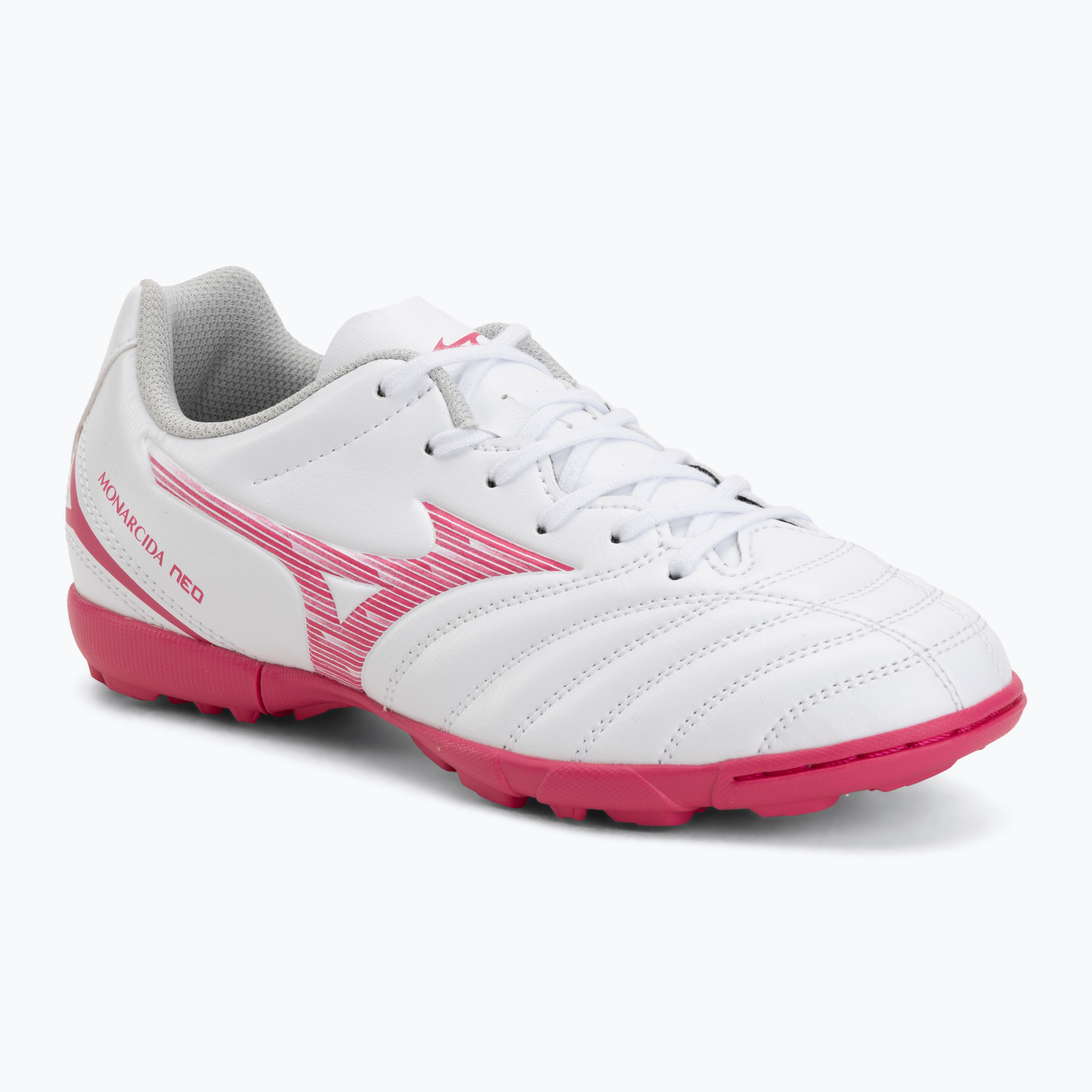Încălțăminte de fotbal pentru copii Mizuno Monarcida Neo III Select Jr AS white/fuchsia purple