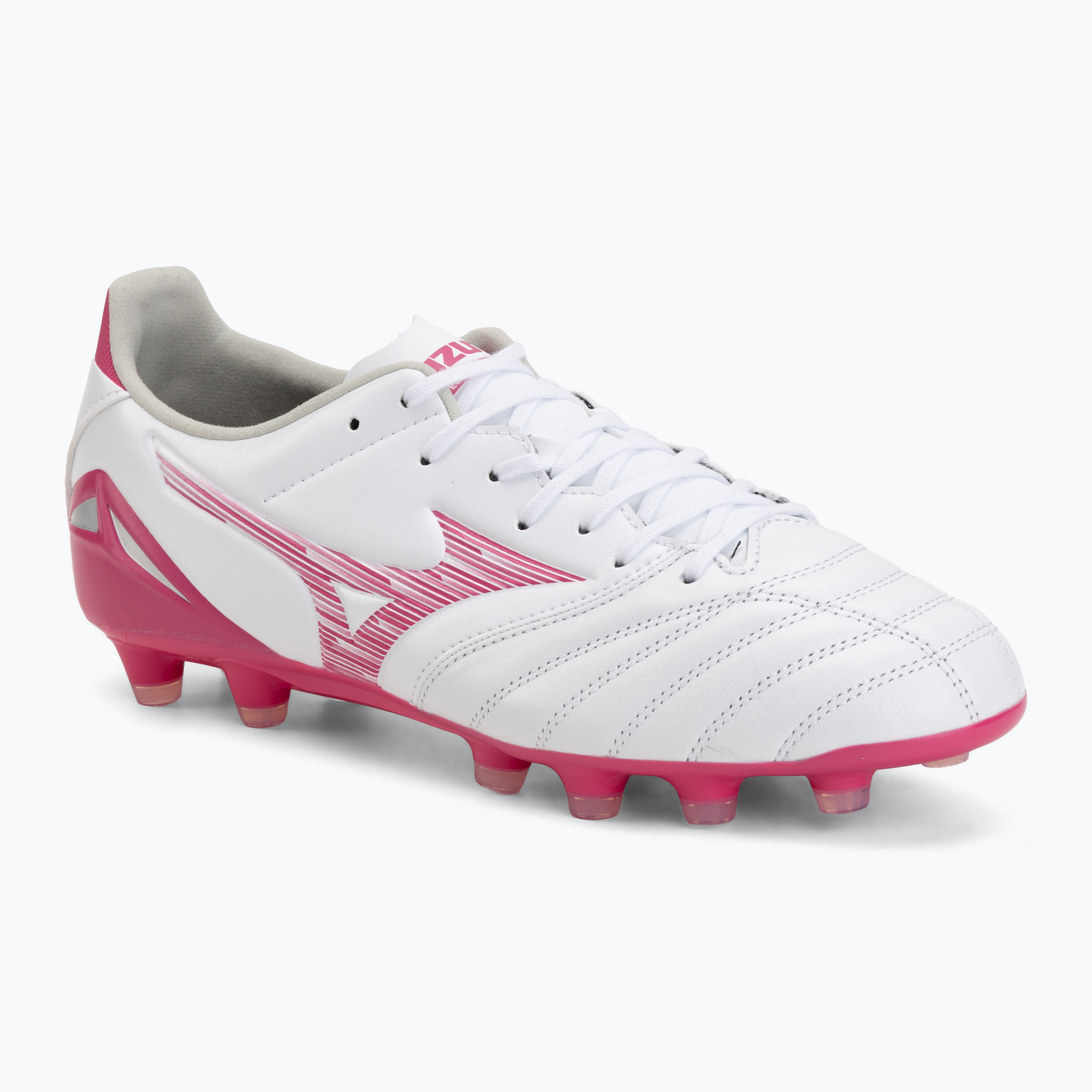 Футболни обувки Mizuno Morelia Neo IV Pro FG white/fuchsia purple/fuchsia purple