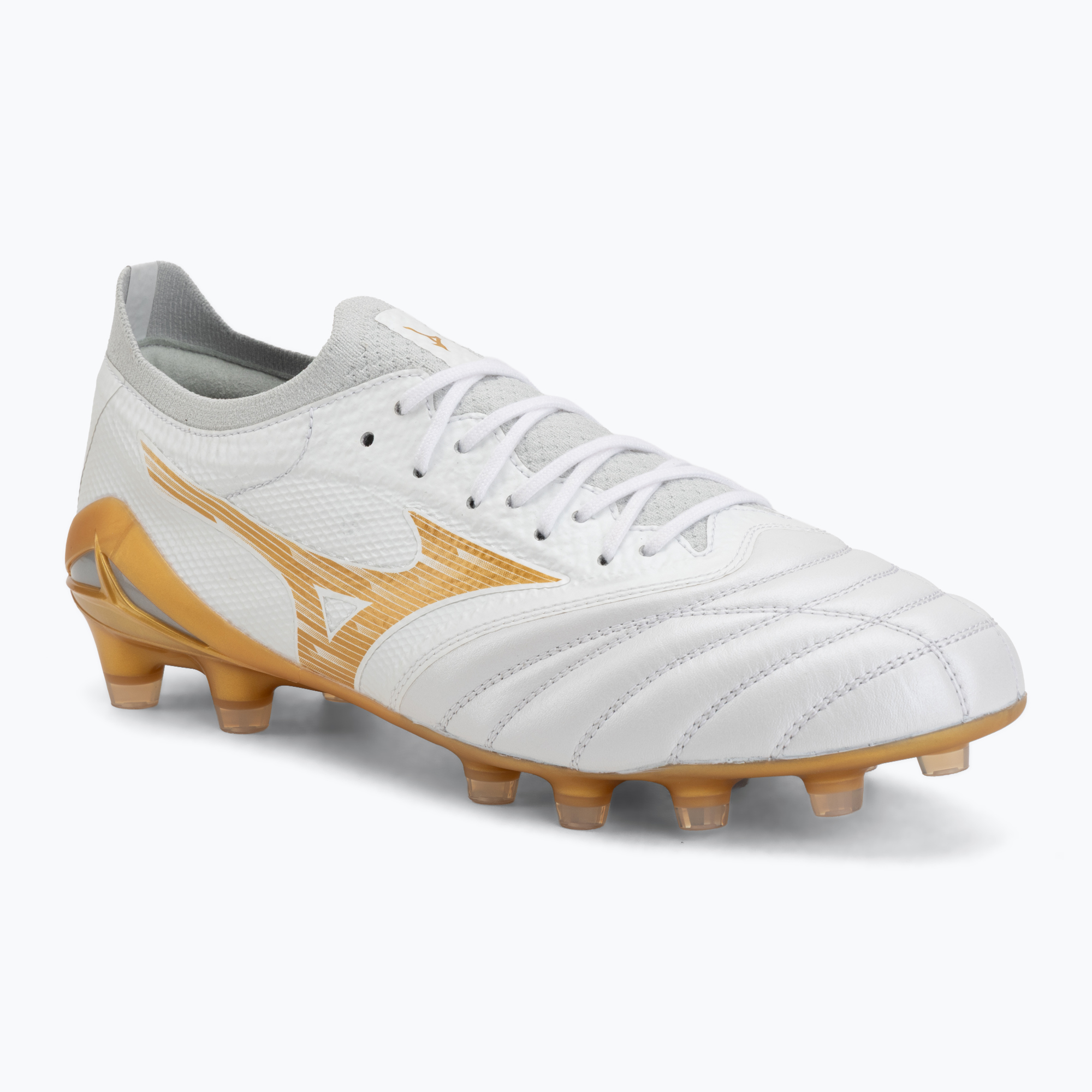 Футболни обувки Mizuno Morelia Neo IV Beta Elite FG white/mp gold/cool gray 3c