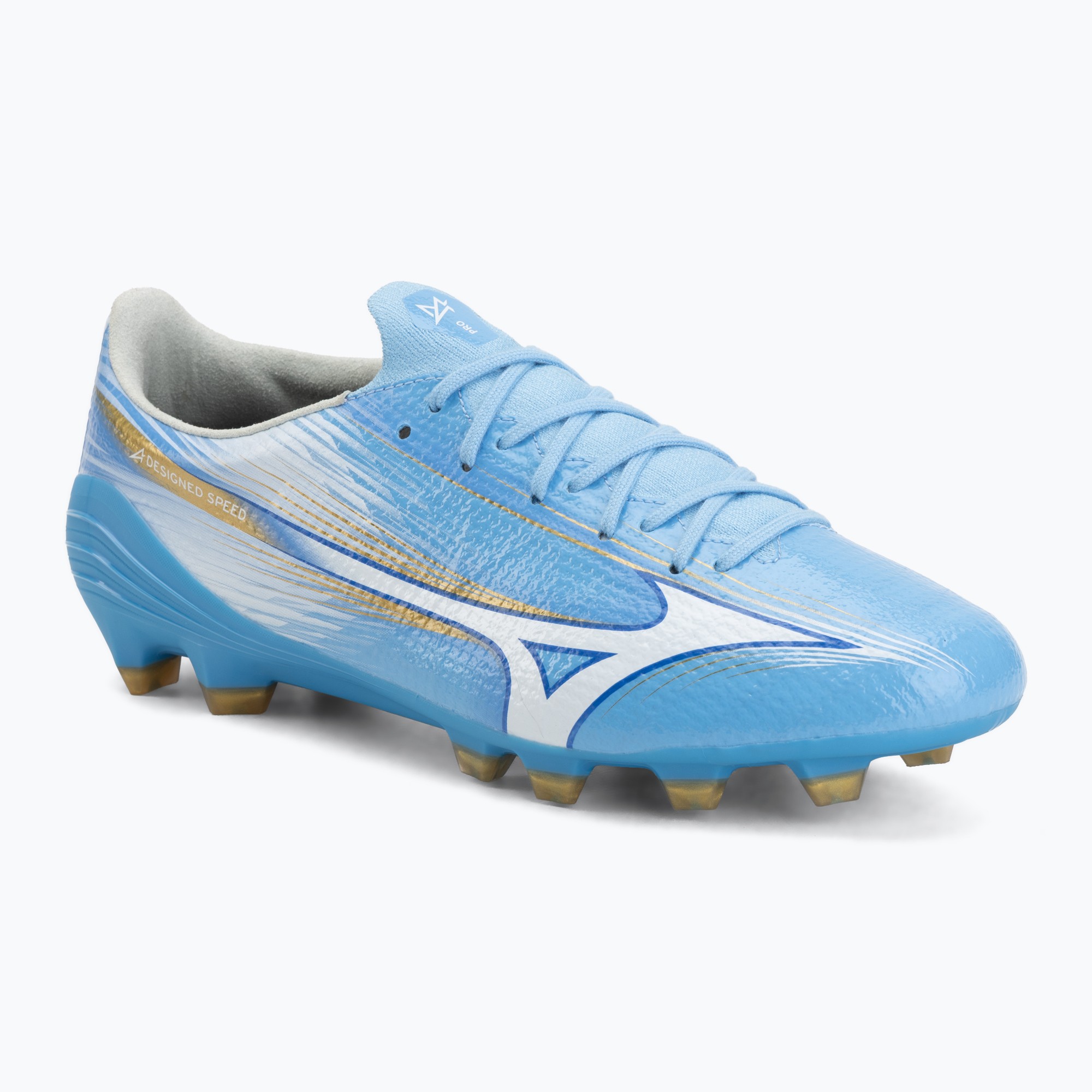 Încălțăminte de fotbal Mizuno Alfa III Pro FG celeste/white