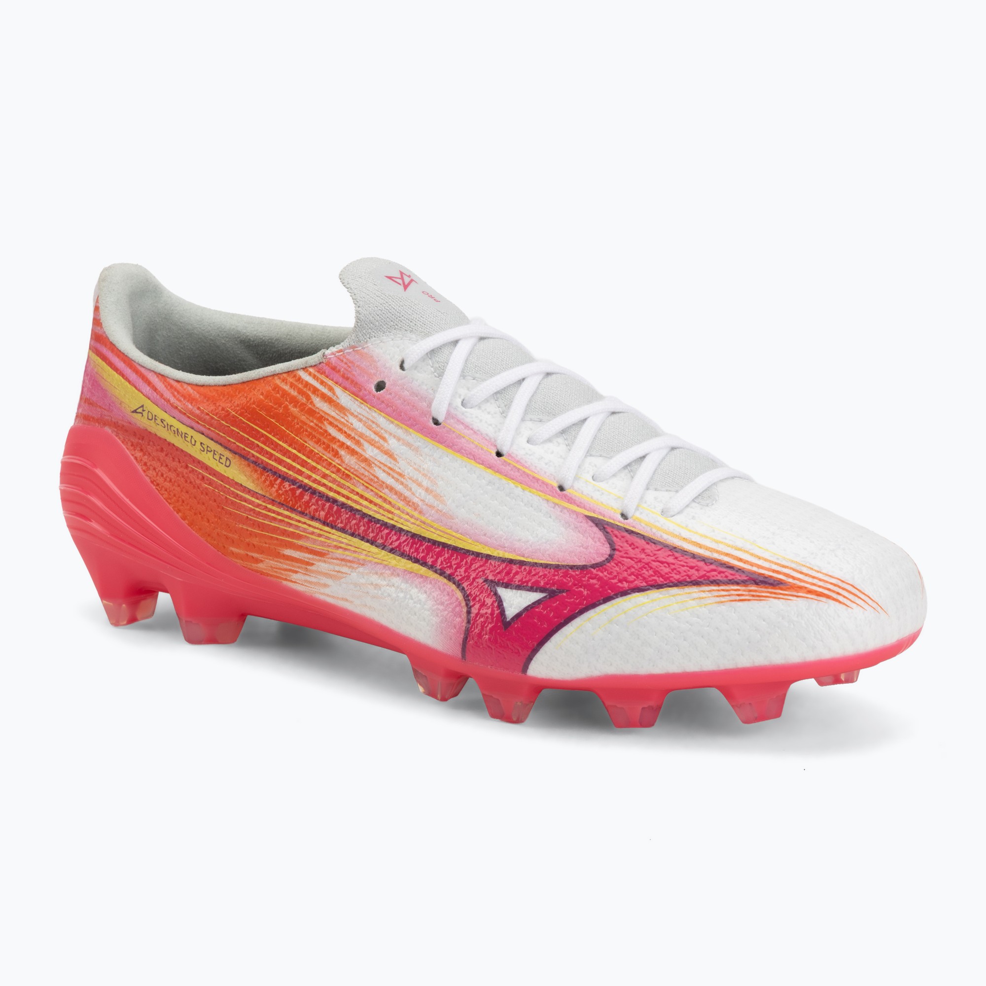 Încălțăminte de fotbal Mizuno Alfa III Pro FG white/fuchsia purple
