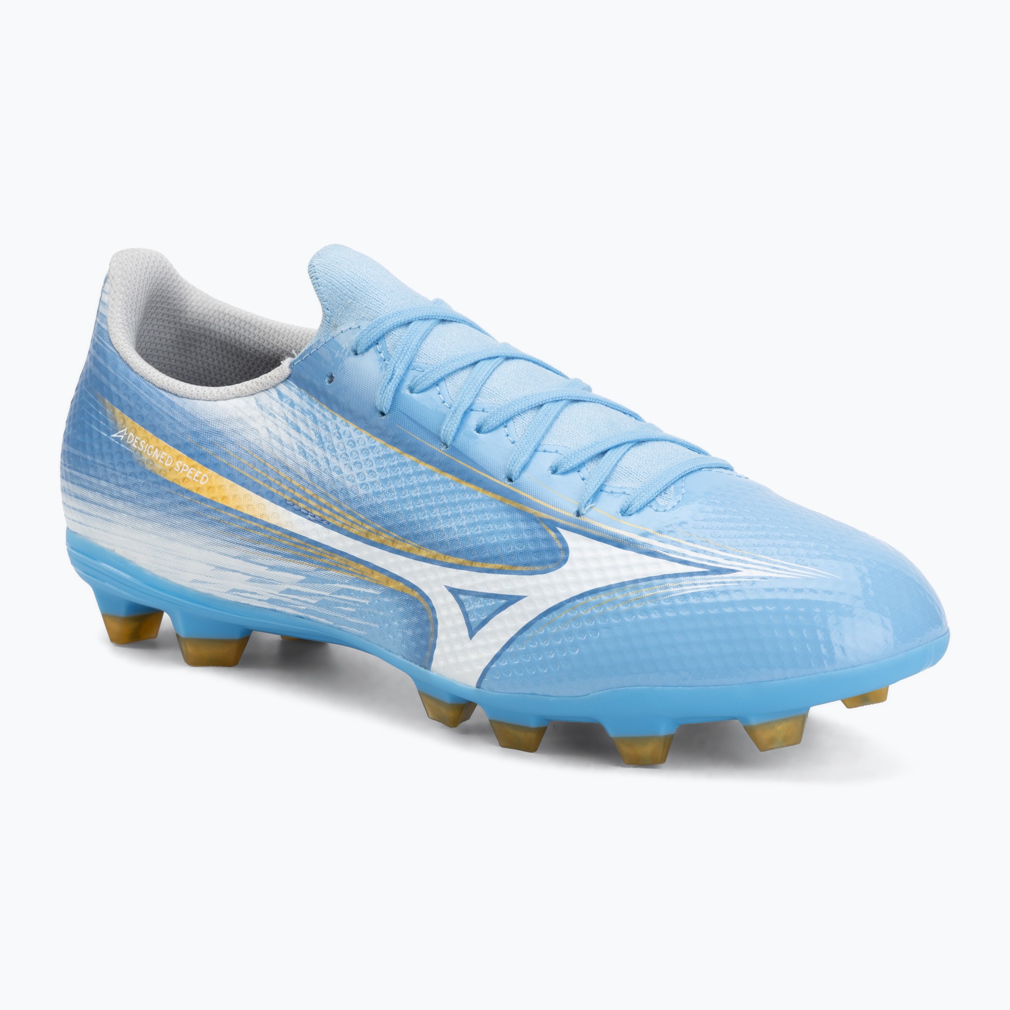 Încălțăminte de fotbal Mizuno Alfa III Select FG celeste/white